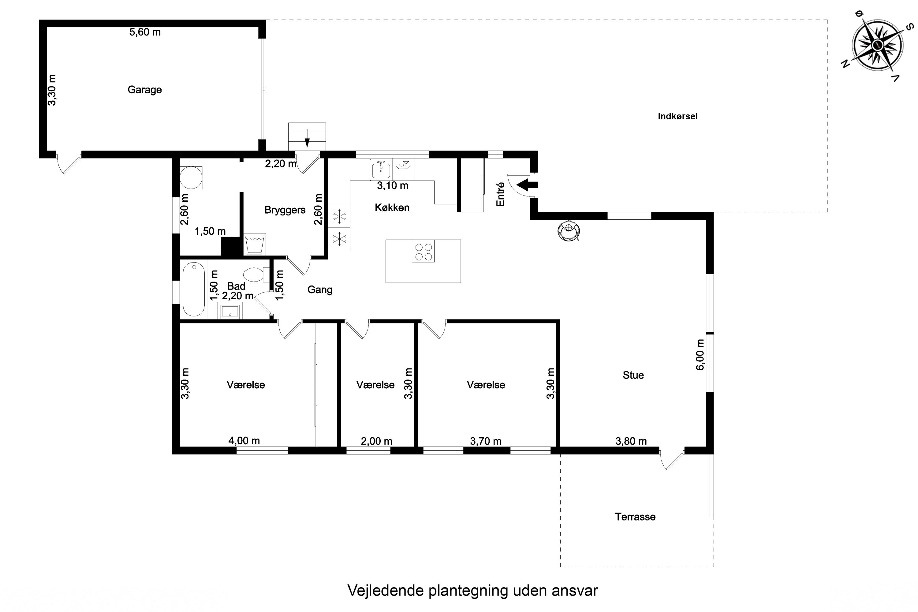 Plantegninger billede af Buevej 23, 5874 Hesselager