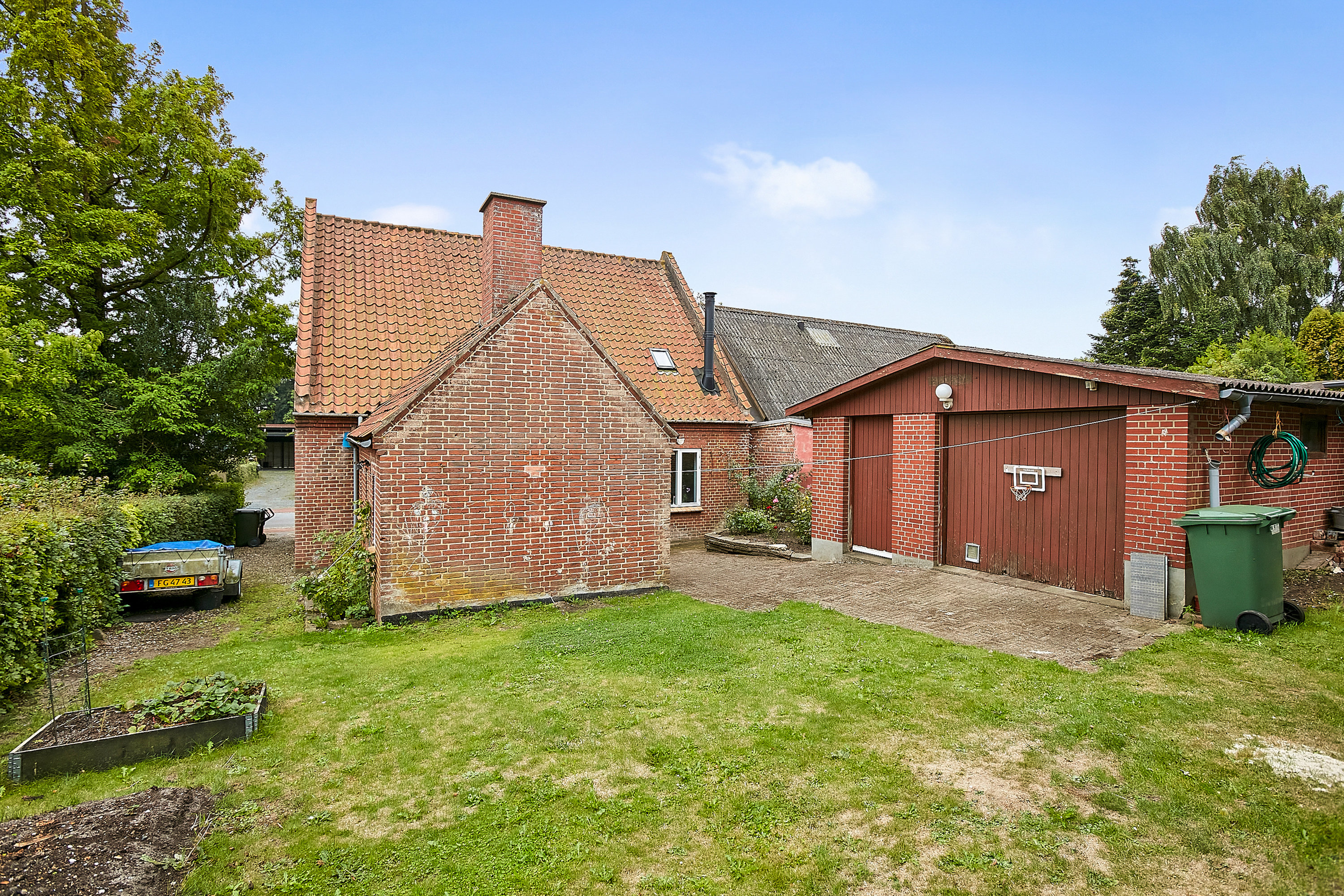 Miniaturebillede 2: facade fra haven. Billede af Borgergade 54, 7140 Stouby