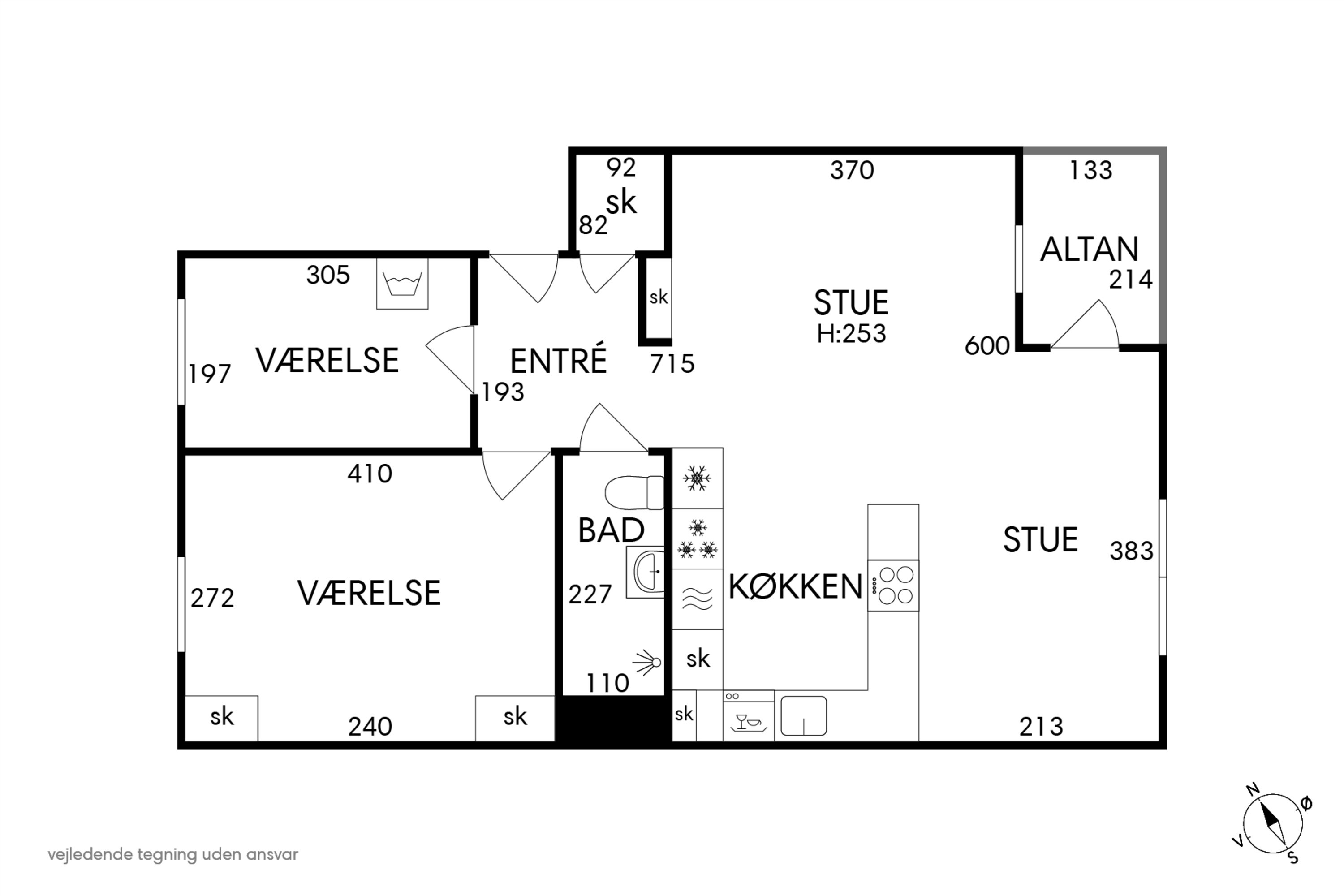 Plantegninger billede af Damagervej 5A, 2. th., 2450 København SV