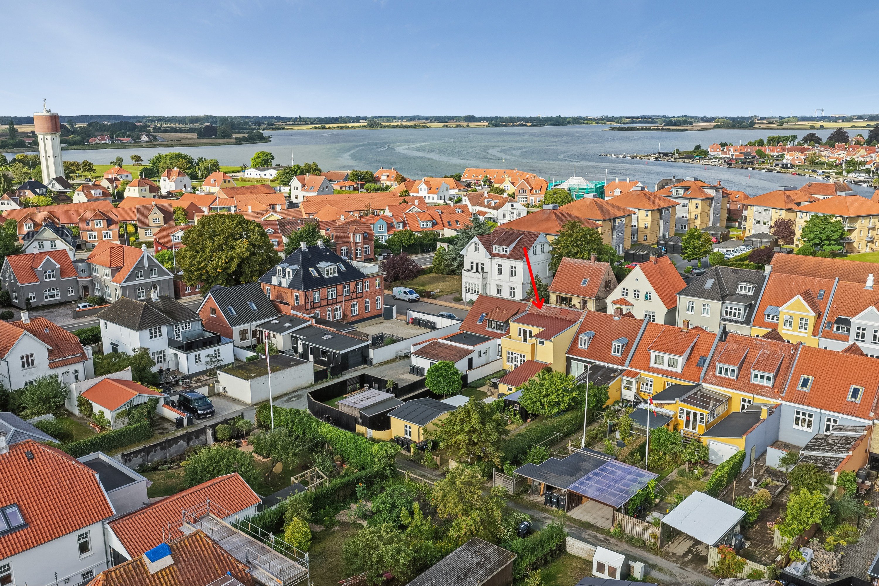 Fremhævet luftfoto billede i fuldskærmstilstand. Billede af Havnegade 39, 5300 Kerteminde