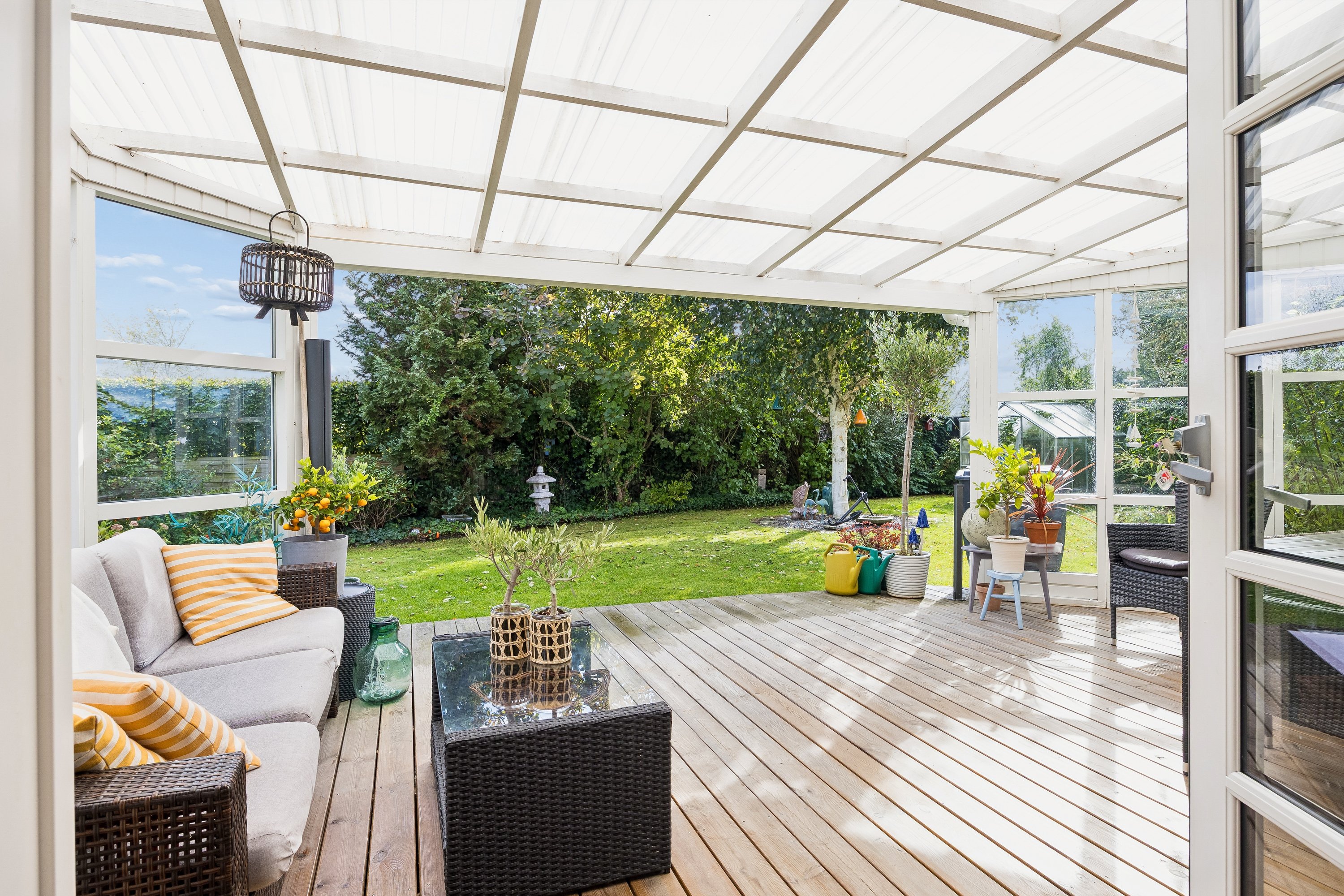 Fremhævet terrasse billede i fuldskærmstilstand. Billede af Vejbjerggårdsvej 4, 4270 Høng