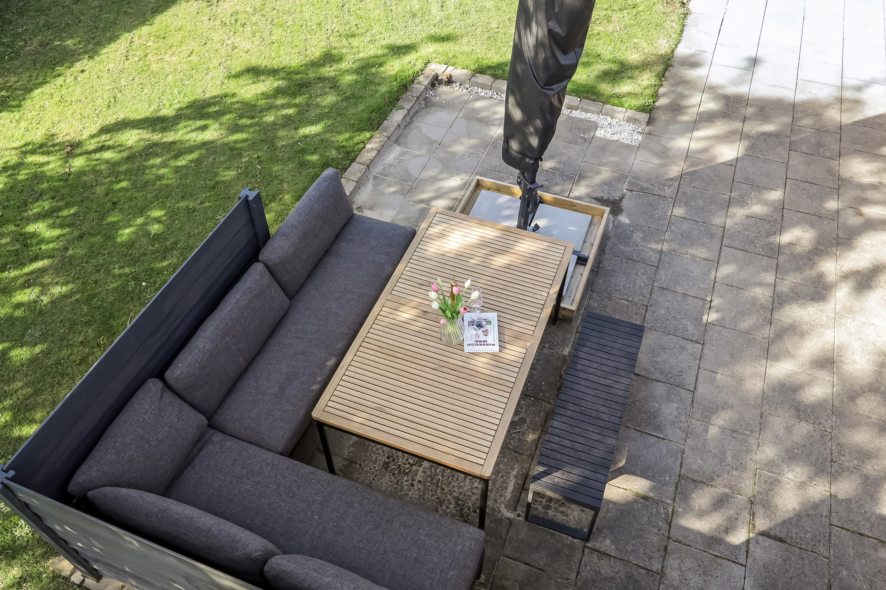 Fremhævet terrasse billede i fuldskærmstilstand. Billede af Helletoften 33, Tved, 5700 Svendborg