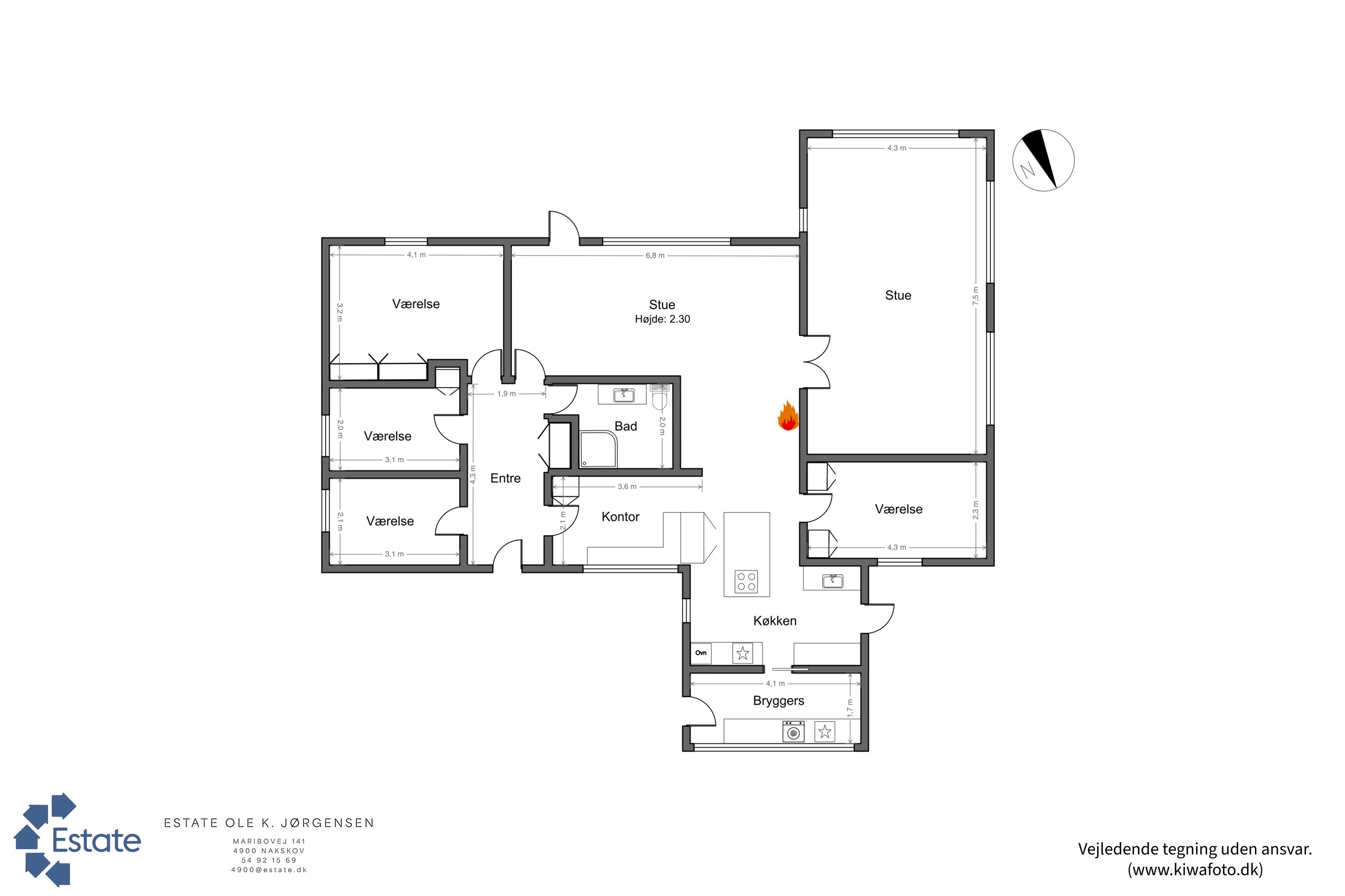 Plantegninger billede af Bryggervej 1, Skørringe, 4930 Maribo