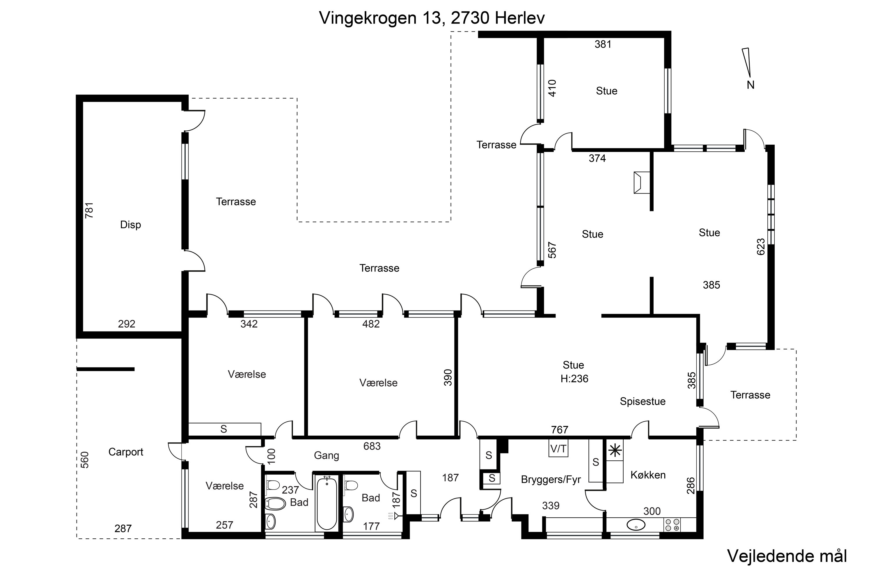Plantegninger billede af Vingekrogen 13, 2730 Herlev