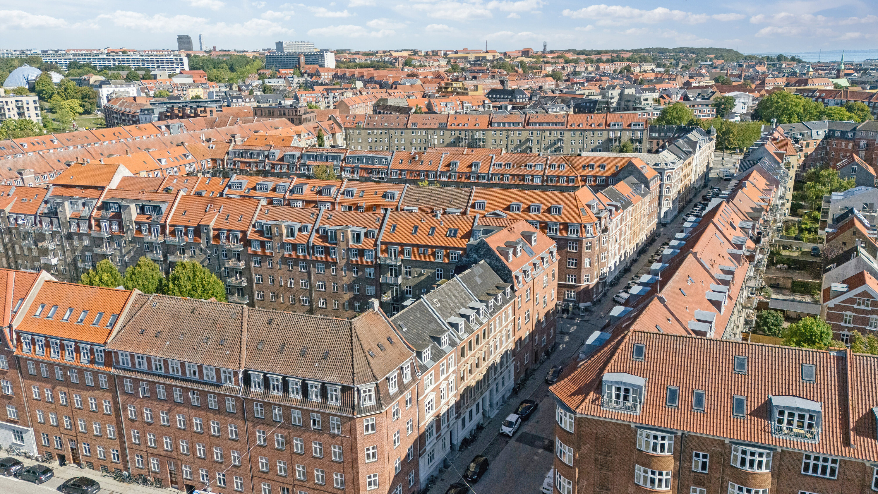 Fremhævet luftfoto billede i fuldskærmstilstand. Billede af Marstrandsgade 36, 4., 8000 Aarhus C
