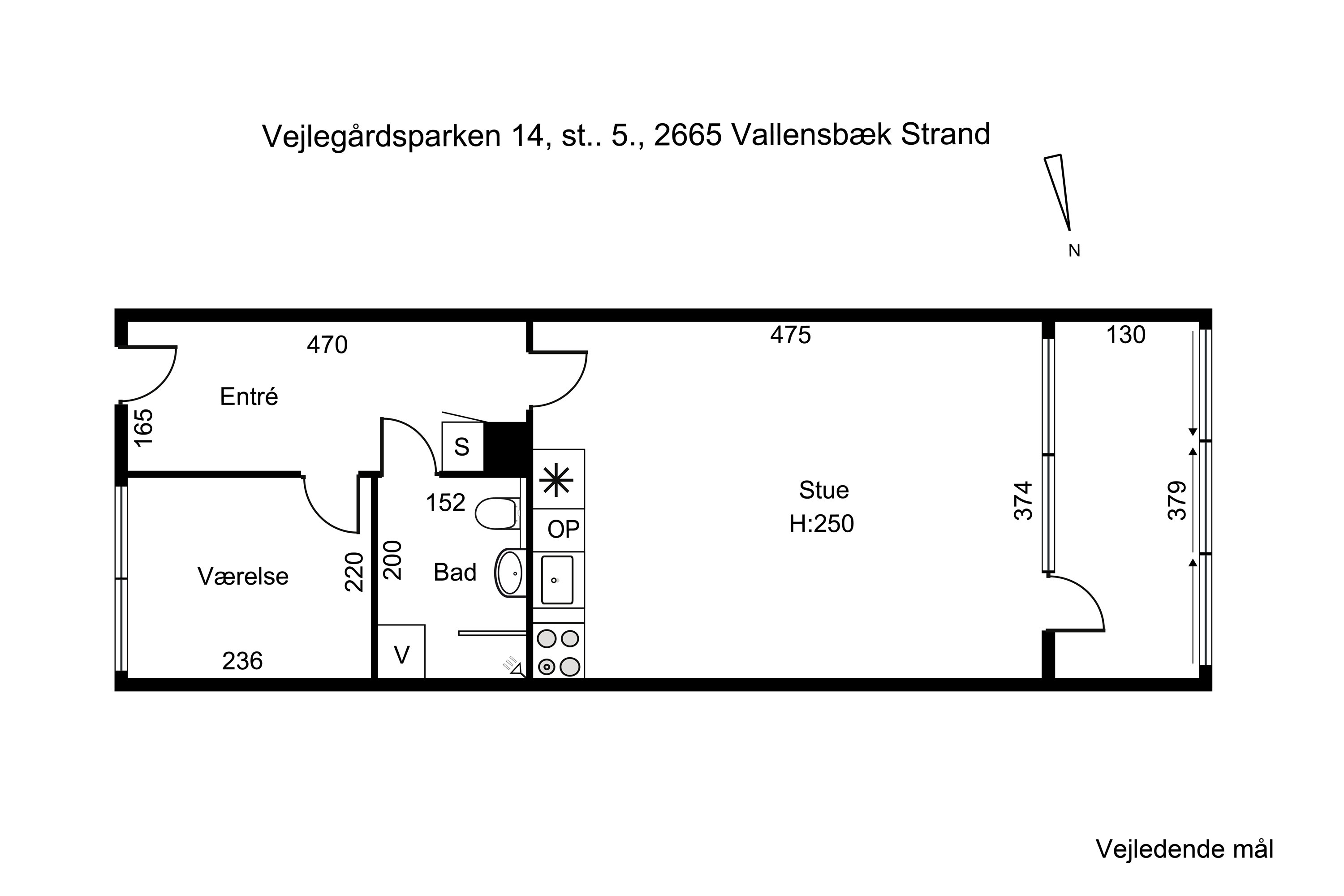 Plantegninger billede af Vejlegårdsparken 14, st. 5., 2665 Vallensbæk Strand