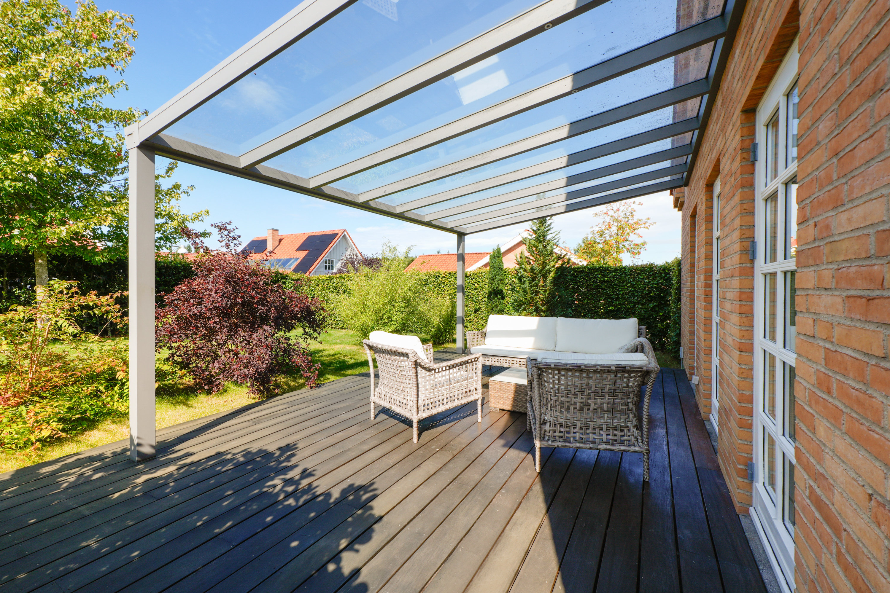 Fremhævet overdækket terrasse billede i fuldskærmstilstand. Billede af Buestræde 8, 2750 Ballerup
