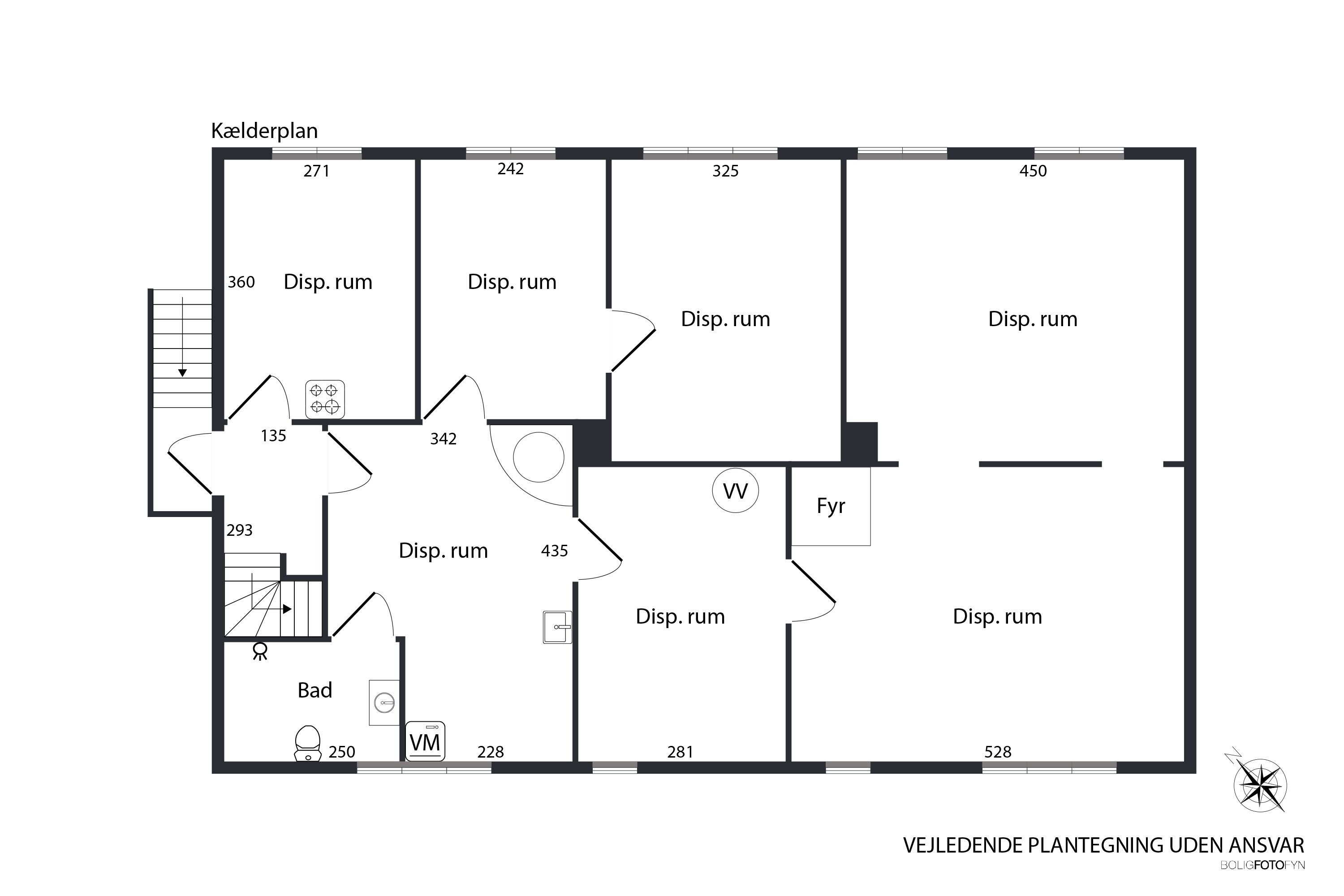 Plantegninger billede af Akkerupvej 55, 5683 Haarby