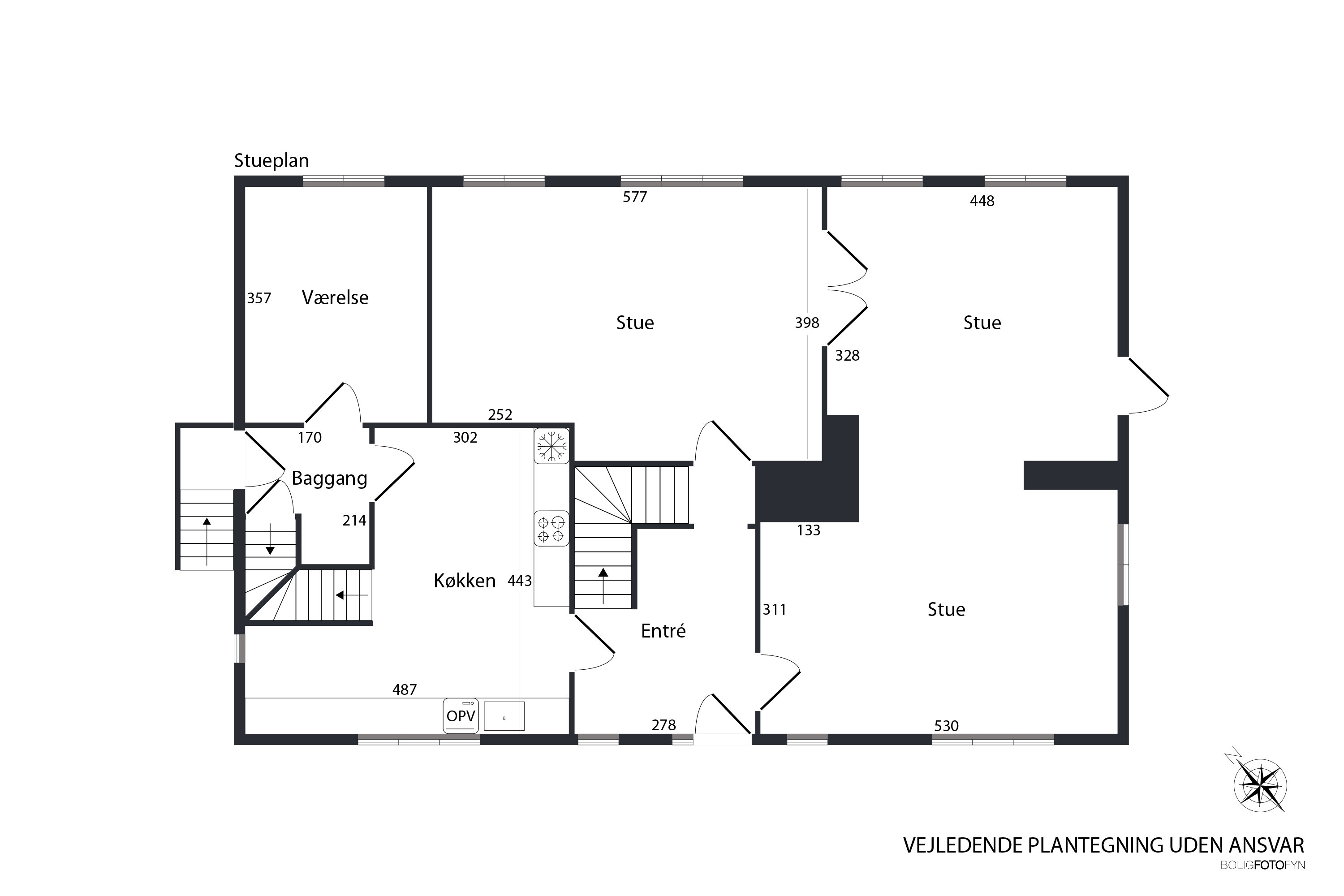 Plantegninger billede af Akkerupvej 55, 5683 Haarby