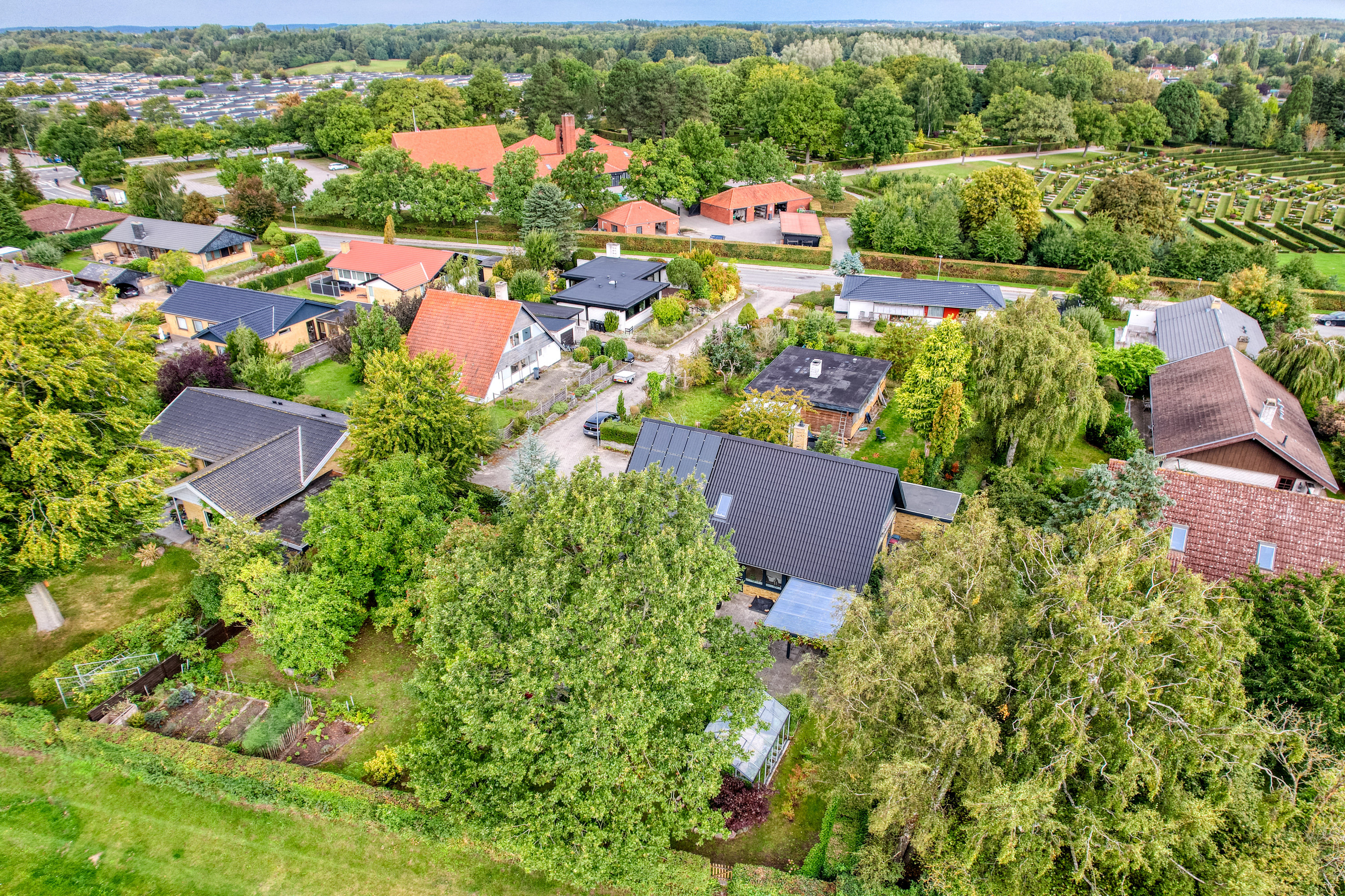 Fremhævet luftfoto billede i fuldskærmstilstand. Billede af Digterparken 26, 2750 Ballerup