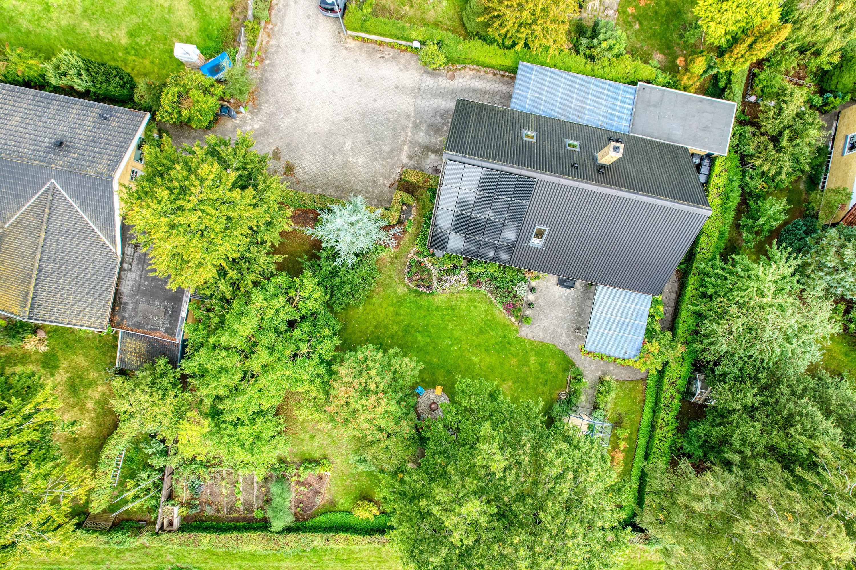 Fremhævet luftfoto billede i fuldskærmstilstand. Billede af Digterparken 26, 2750 Ballerup