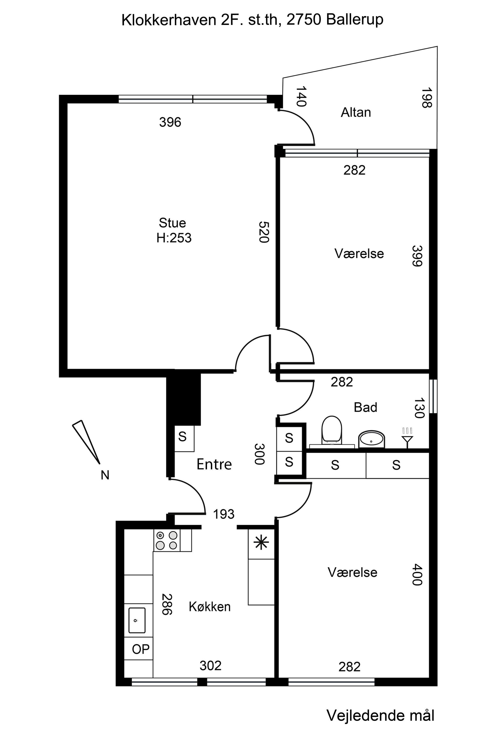 Plantegninger billede af Klokkerhaven 2F, st. th., 2750 Ballerup