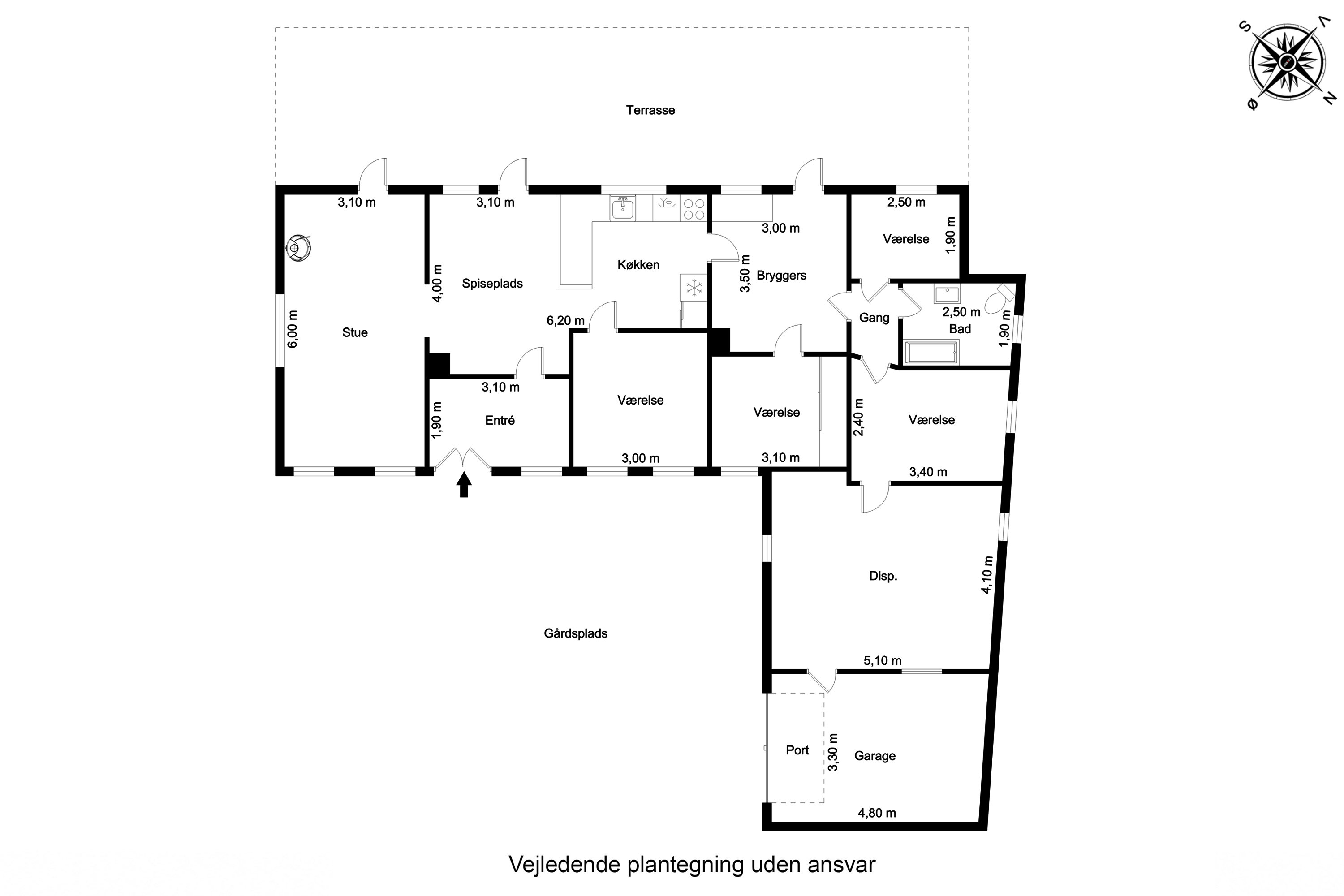 Plantegninger billede af Fredmosevej 22, Fredmose, 5932 Humble
