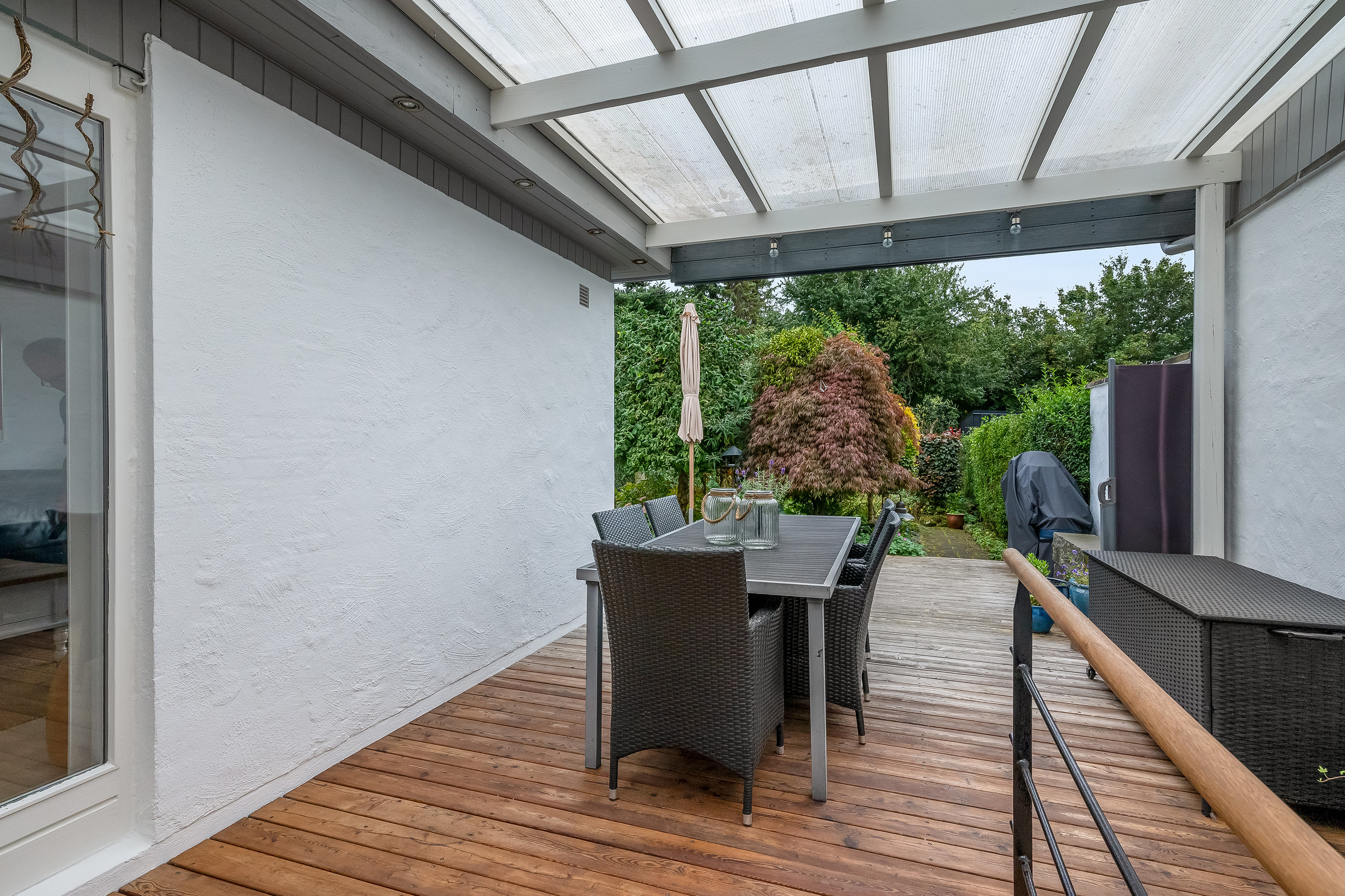 Fremhævet overdækket terrasse billede i fuldskærmstilstand. Billede af Vikkevej 12, 7500 Holstebro