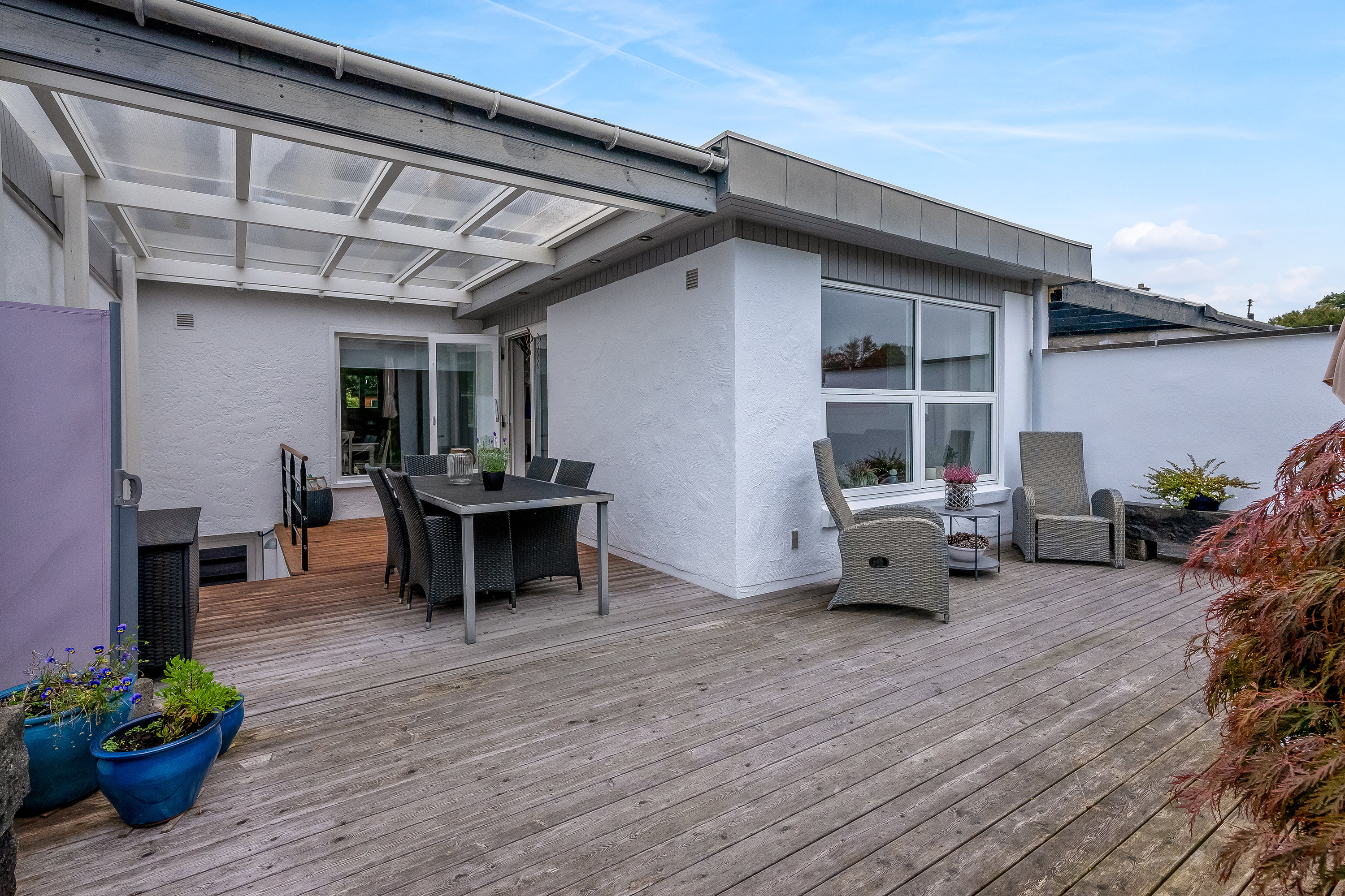 Miniaturebillede 1: overdækket terrasse. Billede af Vikkevej 12, 7500 Holstebro