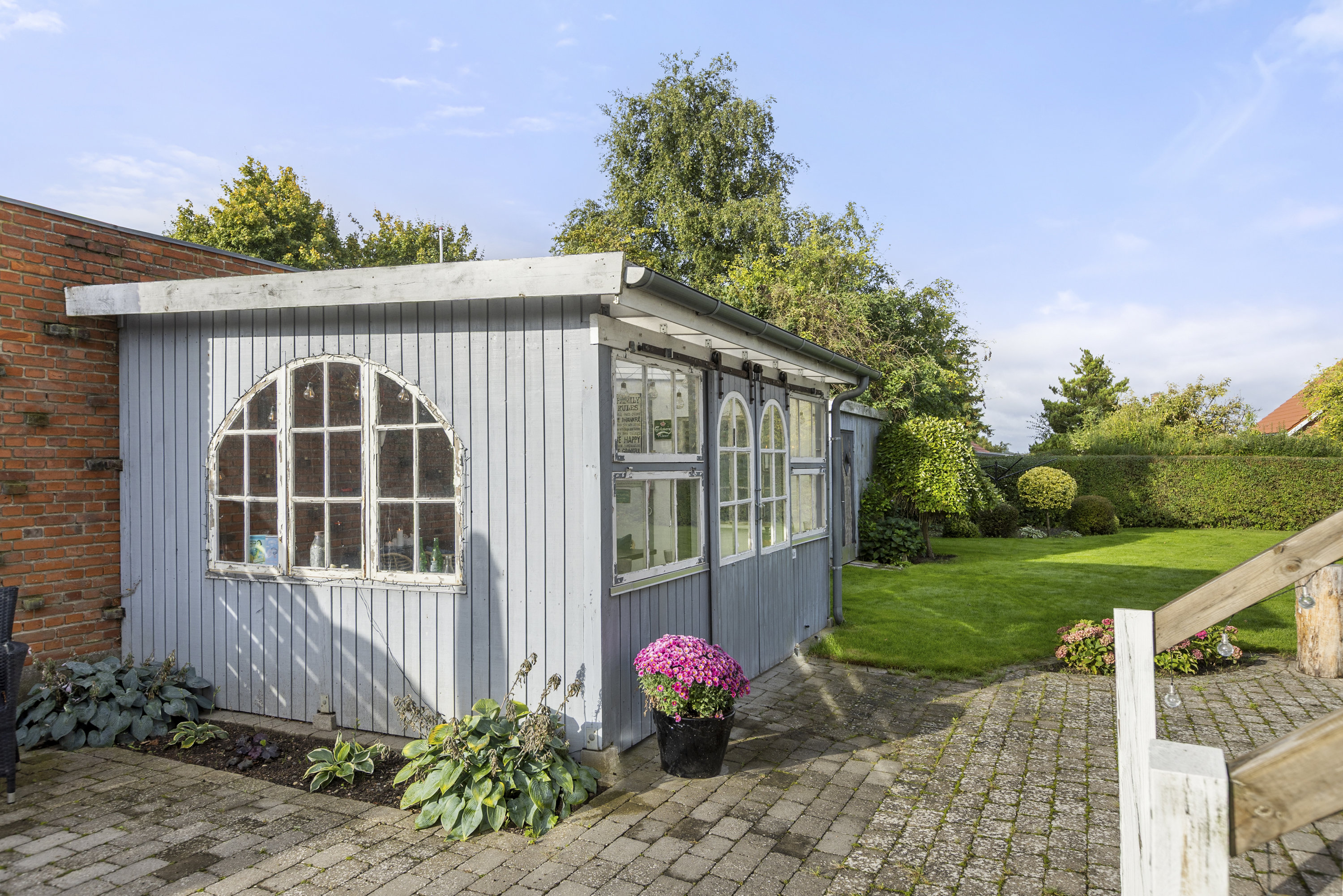 Fremhævet overdækket terrasse billede i fuldskærmstilstand. Billede af Gyvelvej 12, 4100 Ringsted