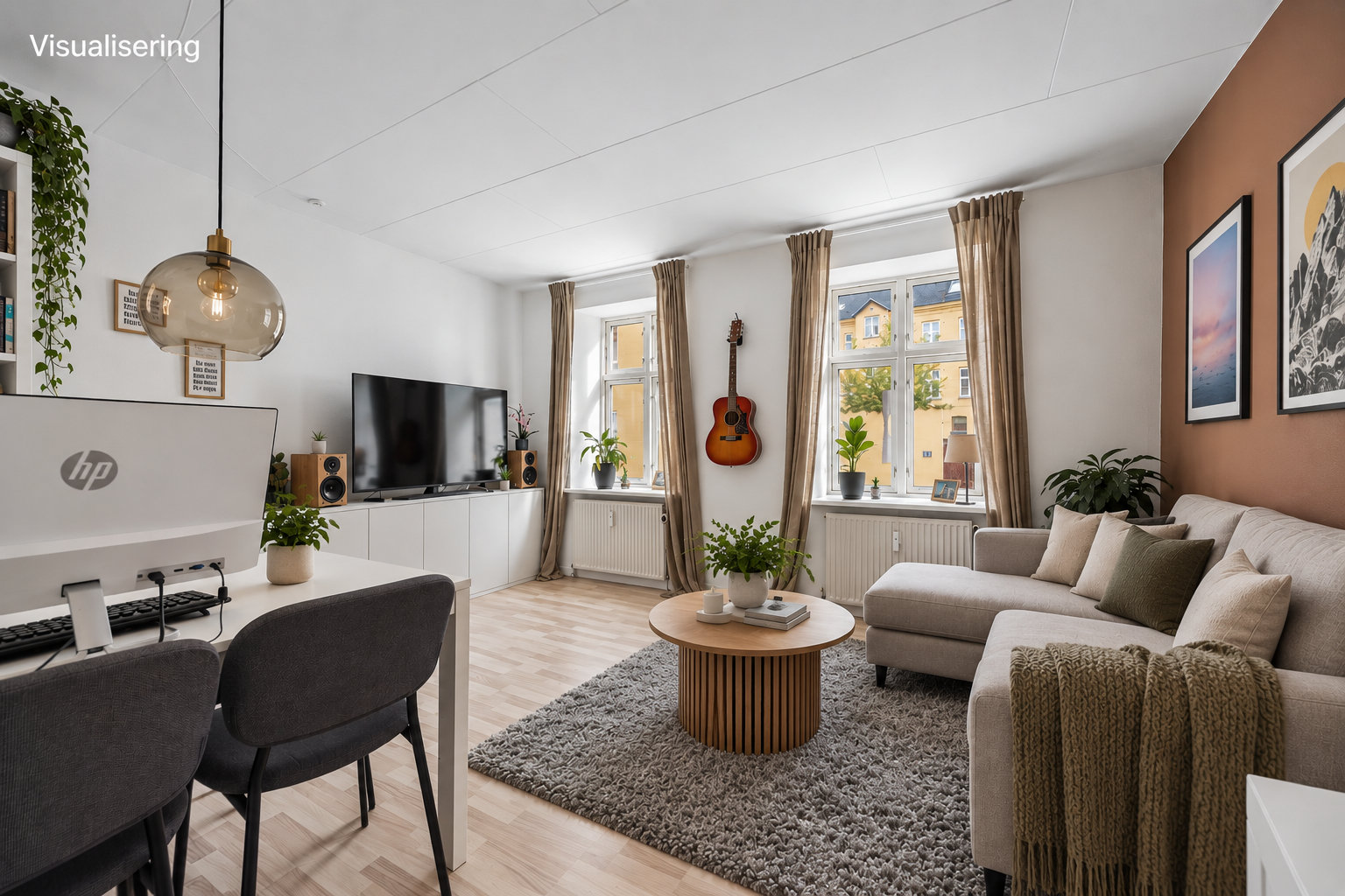 Fremhævet stue billede i fuldskærmstilstand. Billede af Peder Barkes Gade 46, st. th., 9000 Aalborg