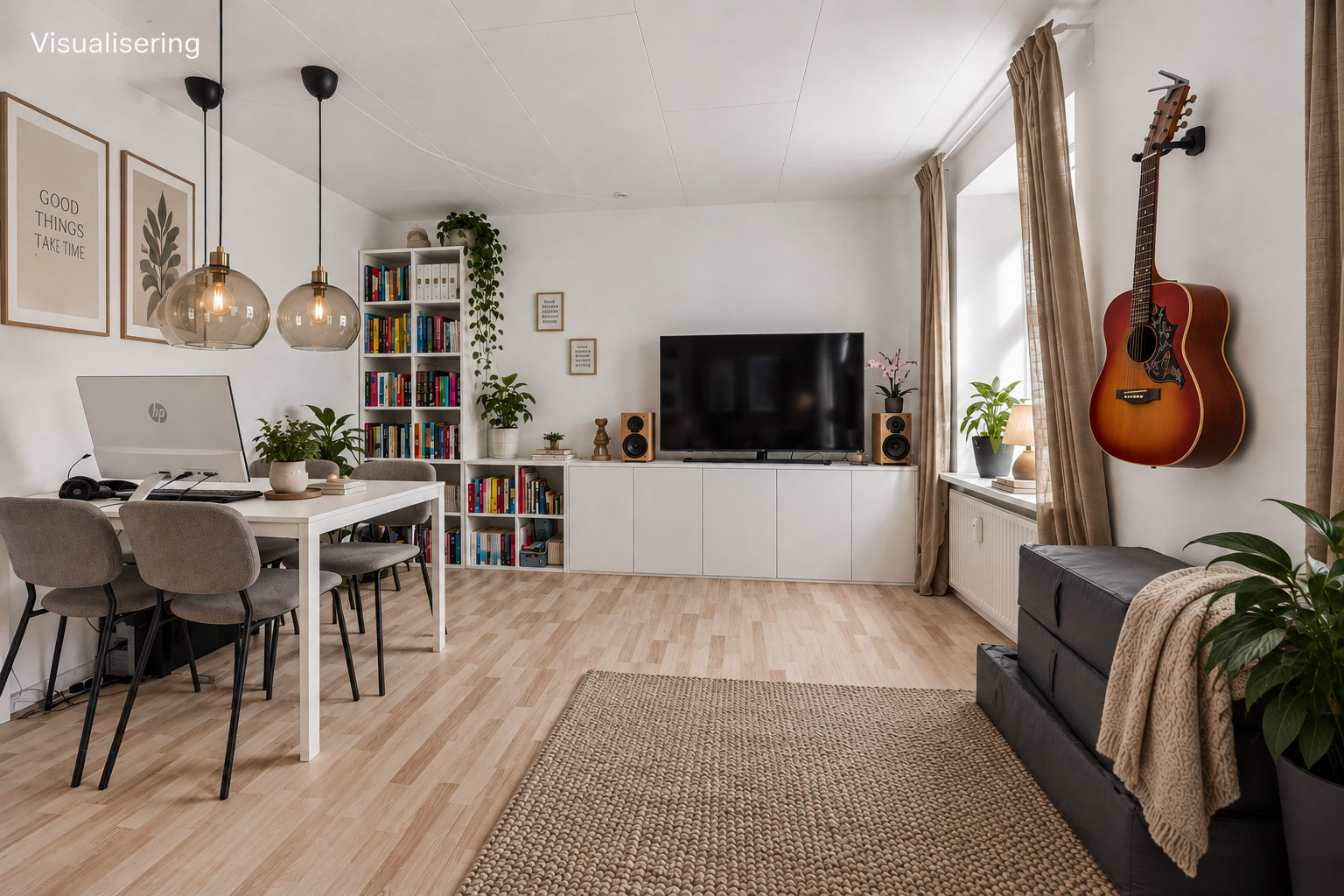 Fremhævet stue billede i fuldskærmstilstand. Billede af Peder Barkes Gade 46, st. th., 9000 Aalborg