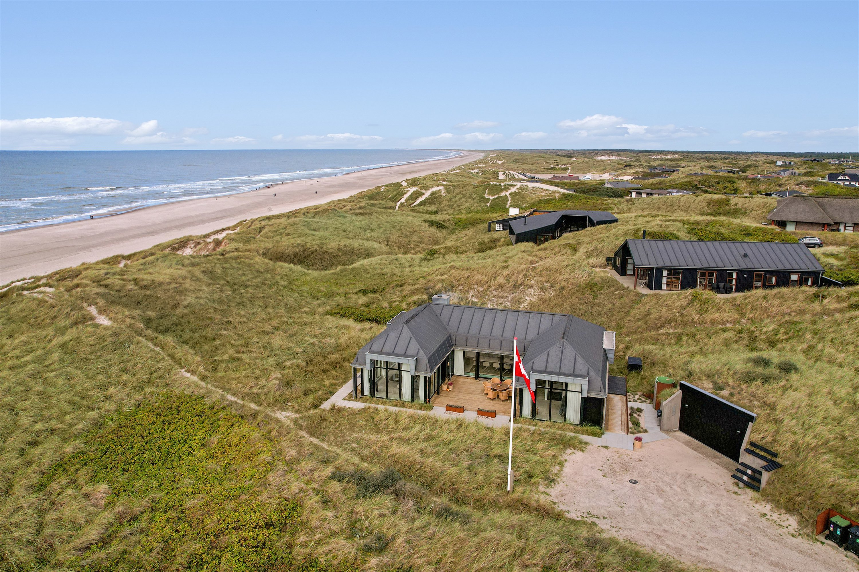 Fremhævet luftfoto billede i fuldskærmstilstand. Billede af Gyvelvej 36B, Henne Strand, 6854 Henne