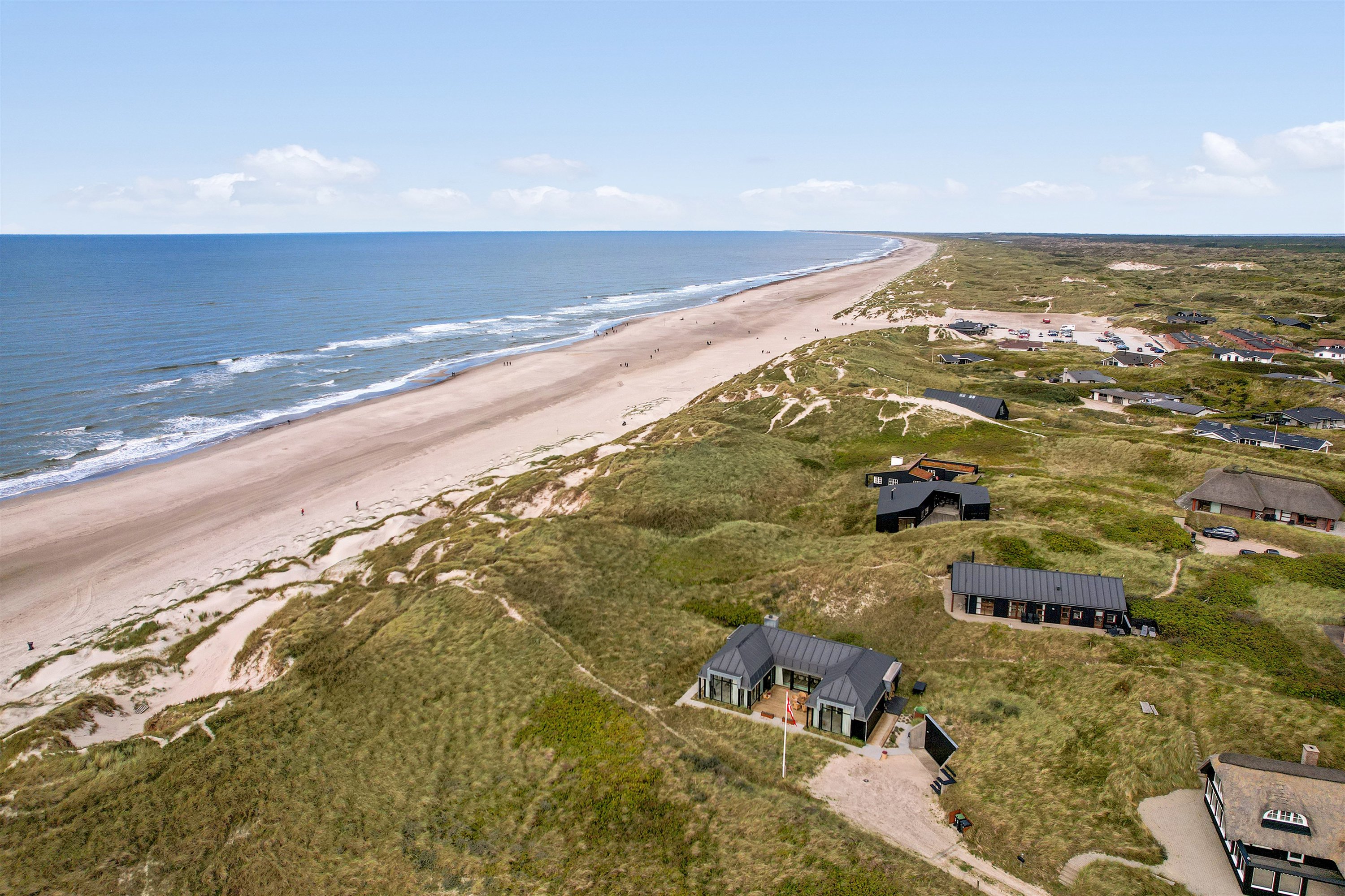 Fremhævet luftfoto billede i fuldskærmstilstand. Billede af Gyvelvej 36B, Henne Strand, 6854 Henne