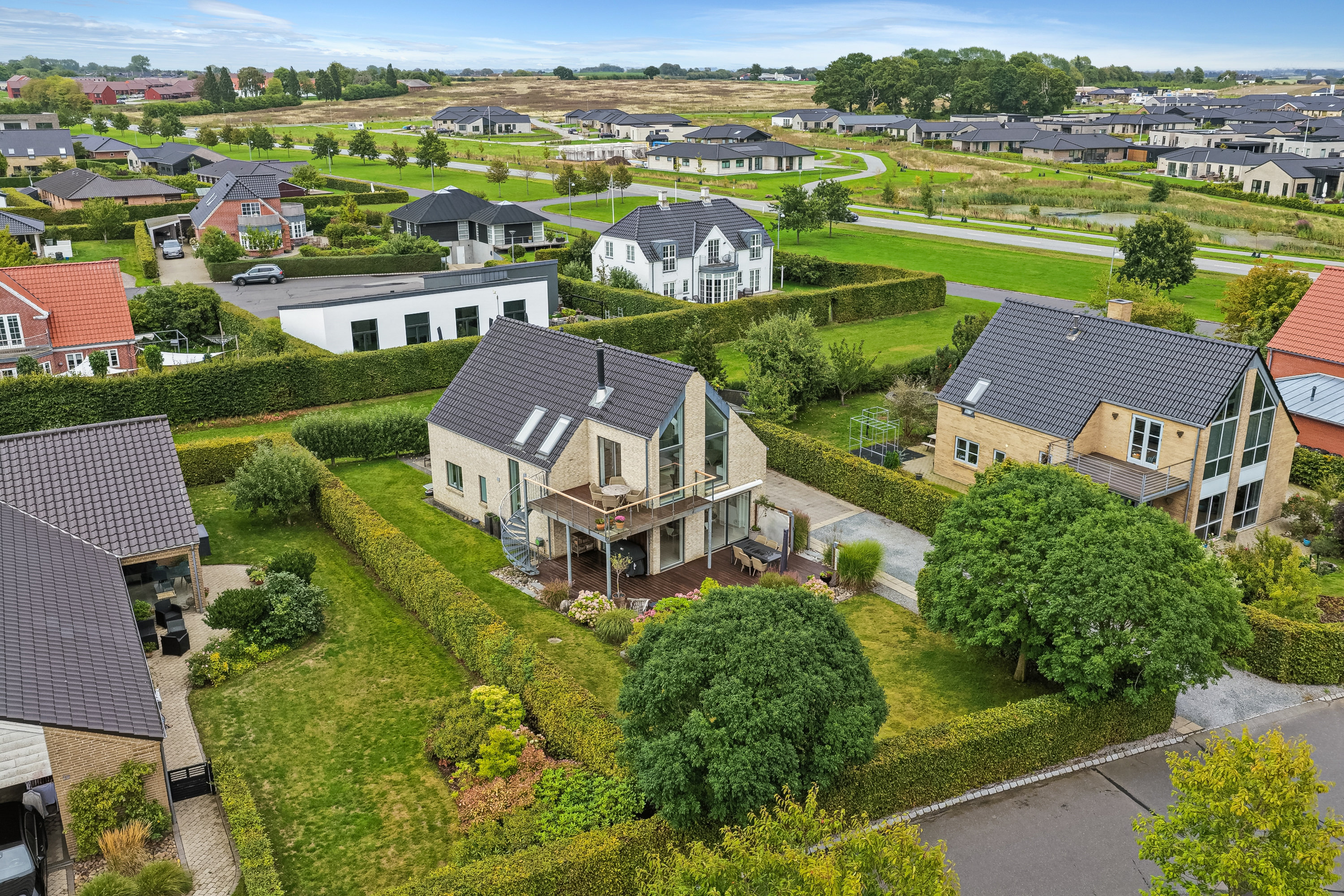 Villa: Luftfoto på Rømøvænget 37, 5500 Middelfart