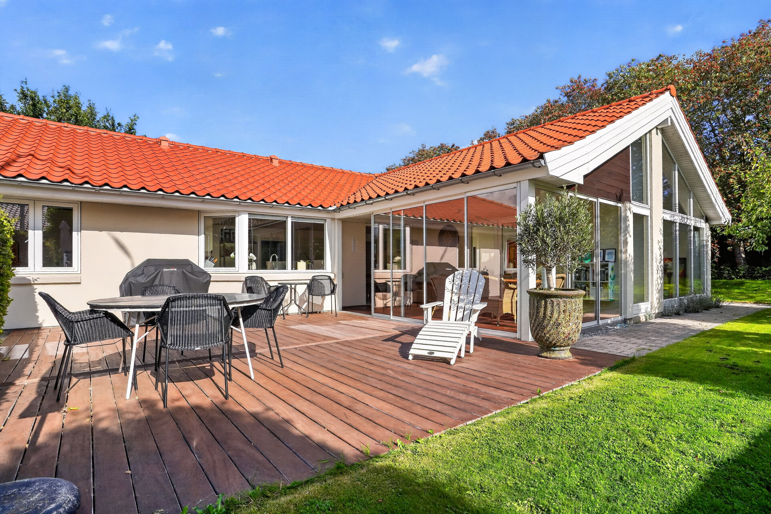Villa: Terrasse på Axel Jarls Vej 21, 3400 Hillerød
