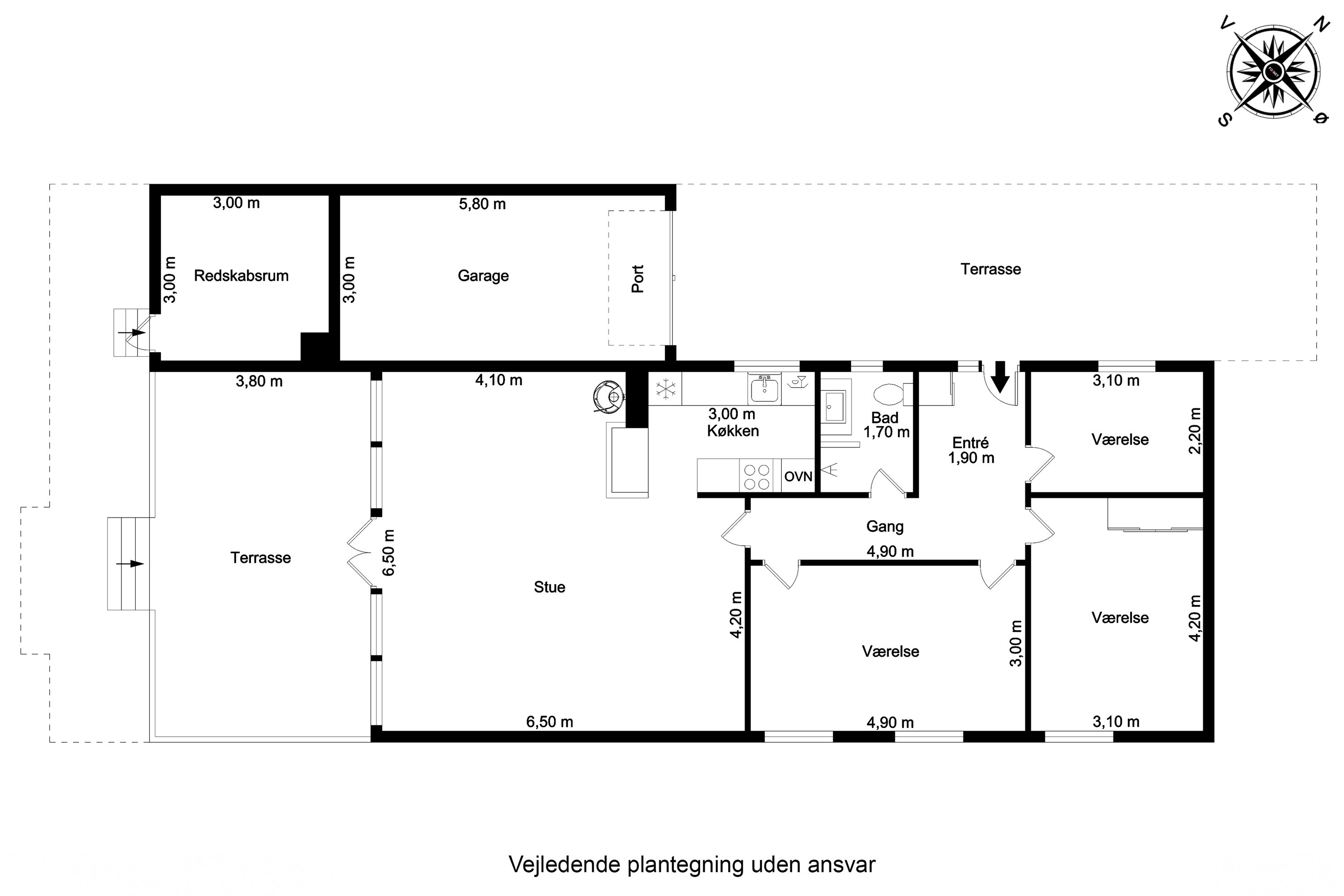 Plantegninger billede af Eskærvej 23, Tåsinge, 5700 Svendborg