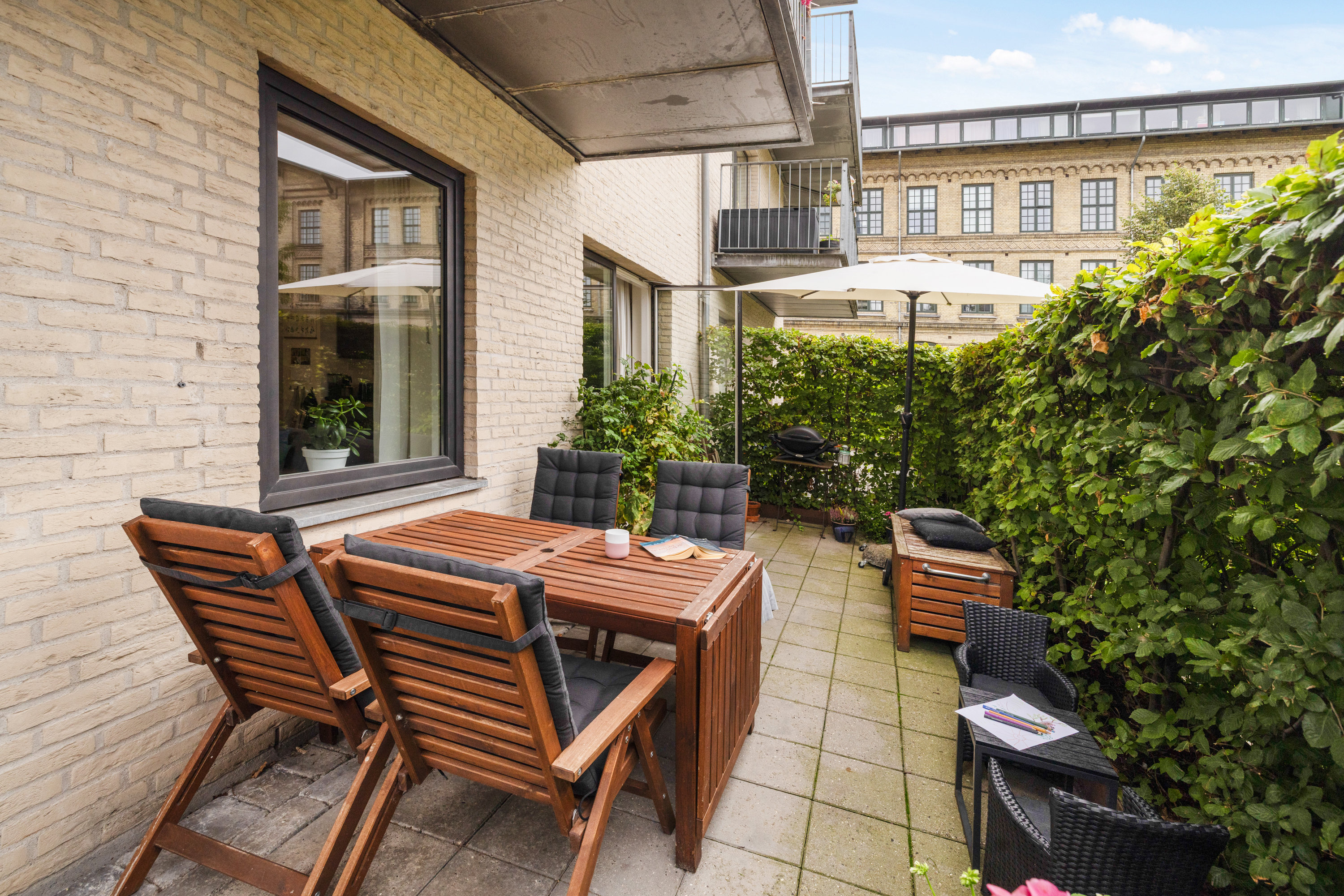 Fremhævet terrasse billede i fuldskærmstilstand. Billede af Porcelænshaven 4D, st. th., 2000 Frederiksberg