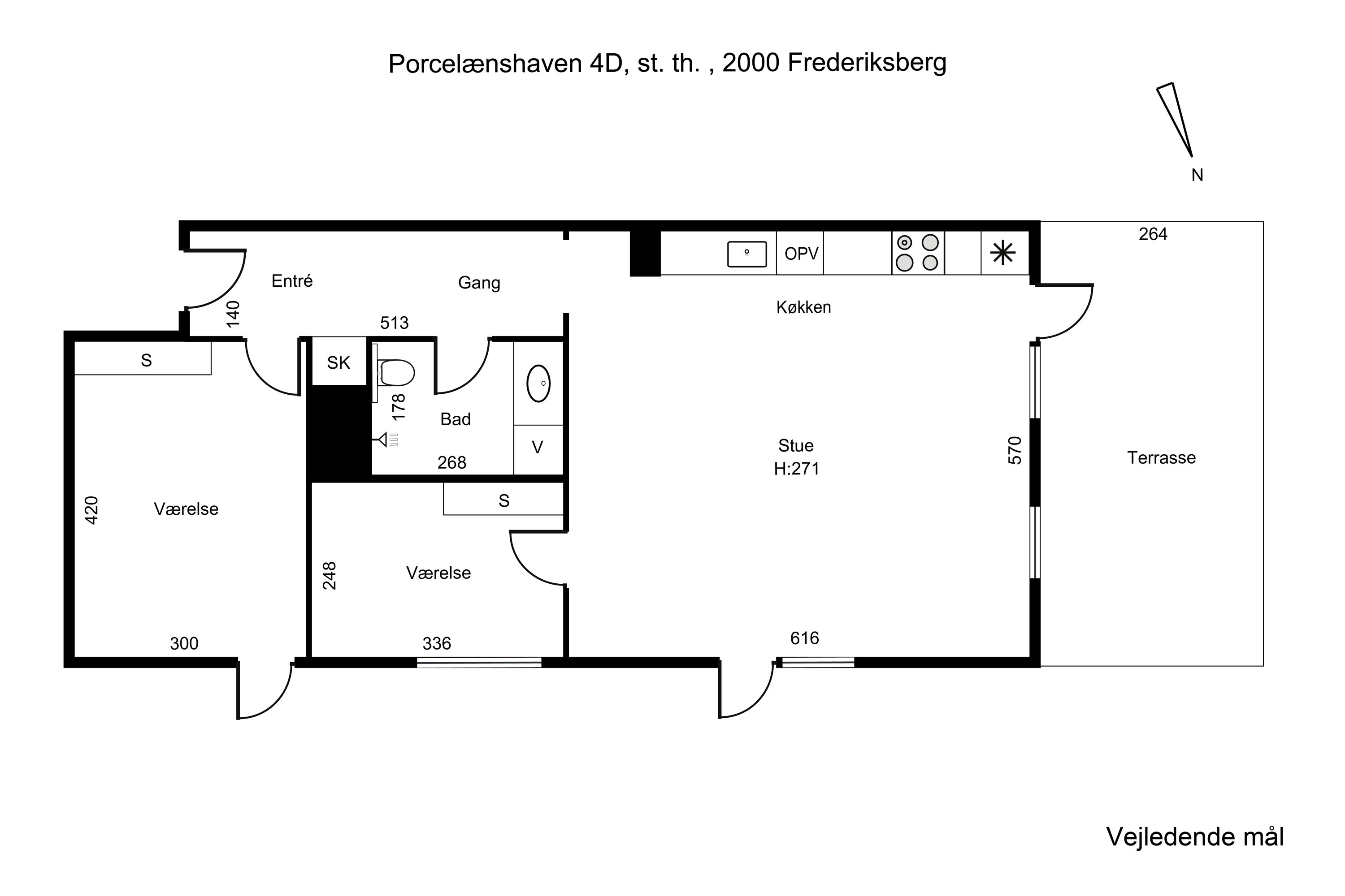Plantegninger billede af Porcelænshaven 4D, st. th., 2000 Frederiksberg