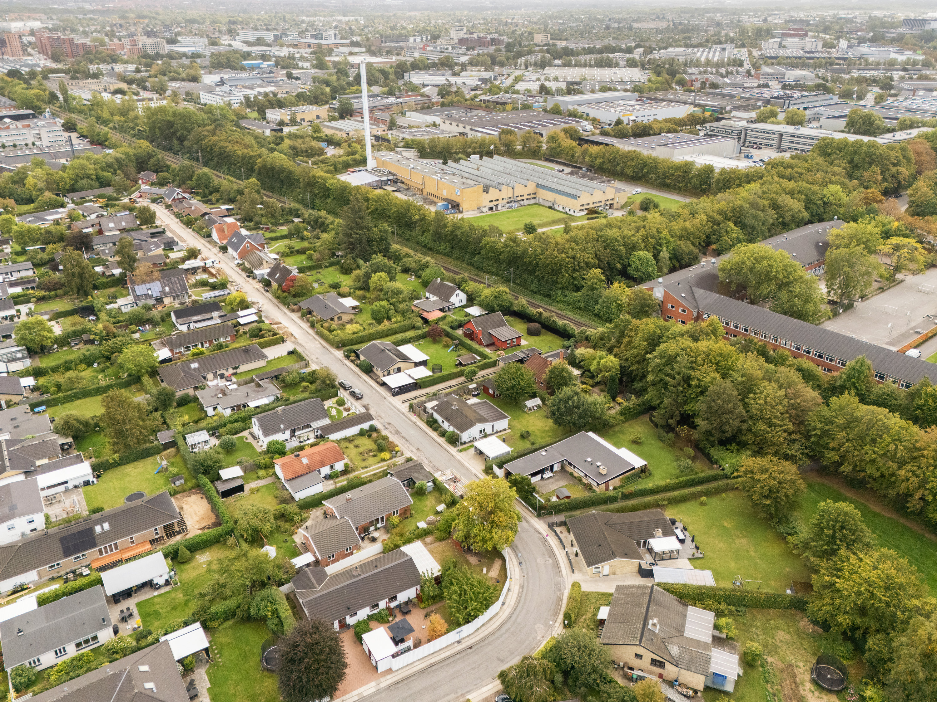 Fremhævet luftfoto billede i fuldskærmstilstand. Billede af Nissedalen 19, 2740 Skovlunde