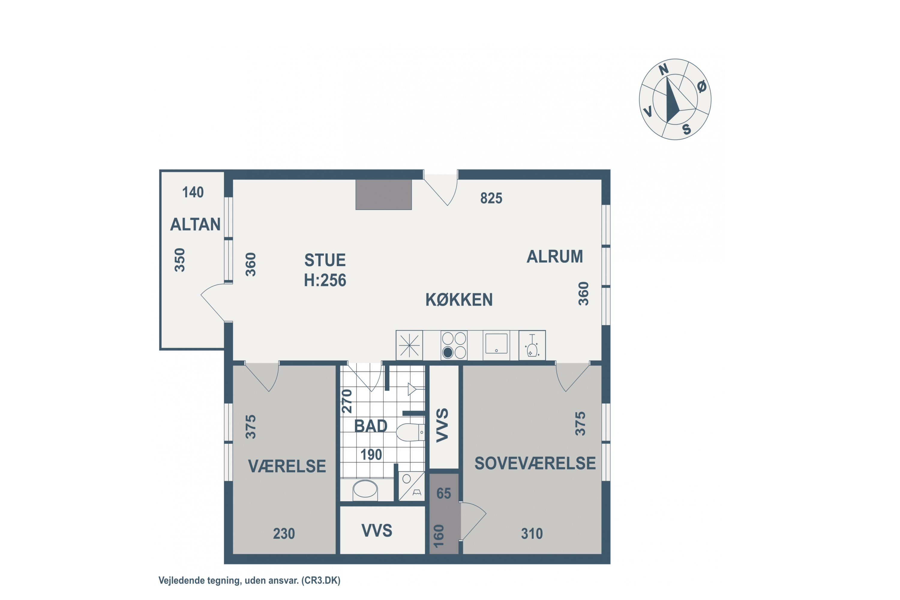 Plantegninger billede af Tove Maës Vej 4, 3. th., 2500 Valby
