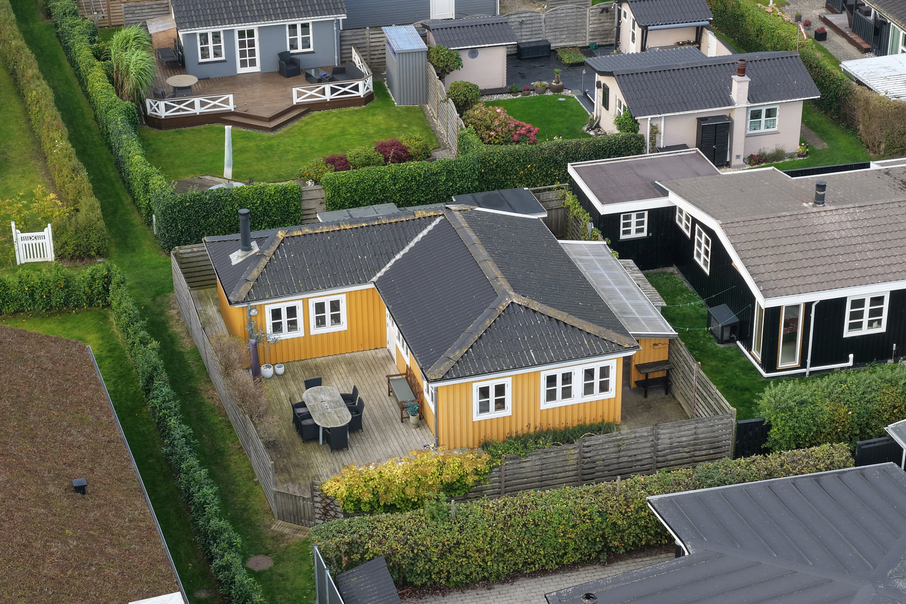 Fremhævet luftfoto billede i fuldskærmstilstand. Billede af Svalevej 6, Nordenhuse, 5800 Nyborg