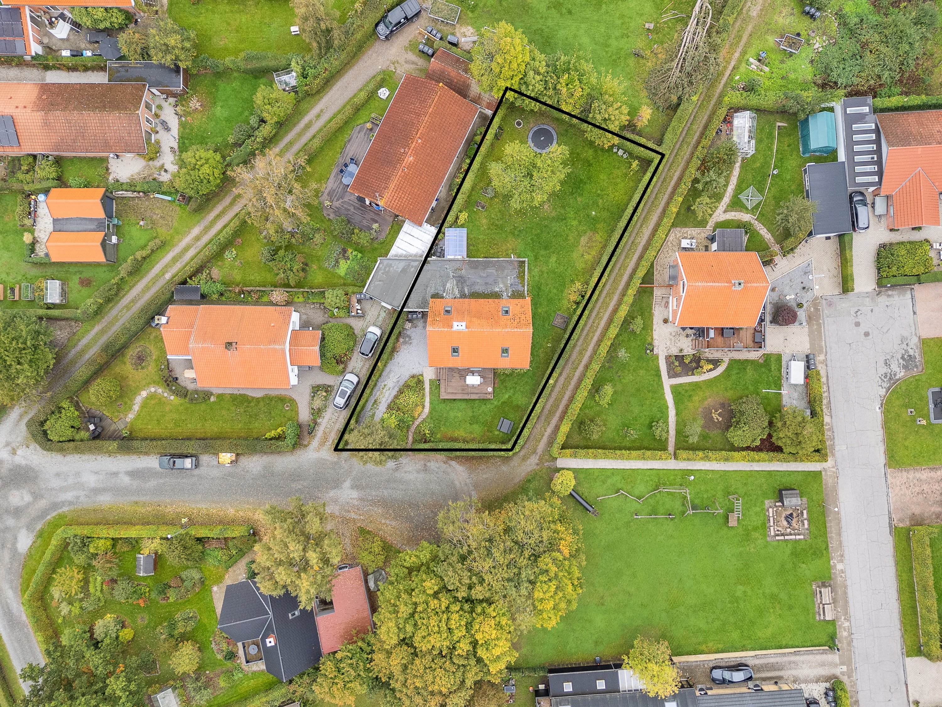 Fremhævet luftfoto billede i fuldskærmstilstand. Billede af Engvangen 25, 8520 Lystrup