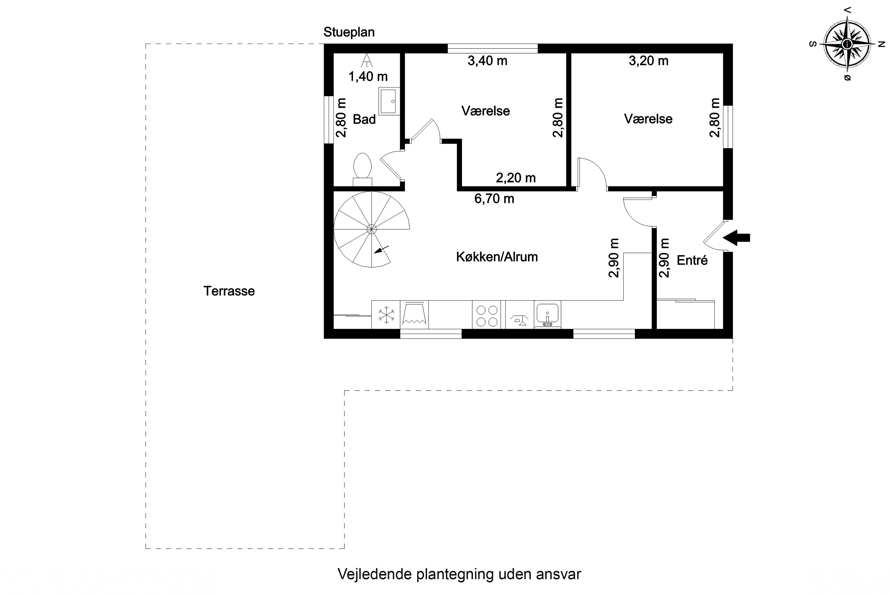 Plantegninger billede af Nørrebro 1, 5985 Søby Ærø