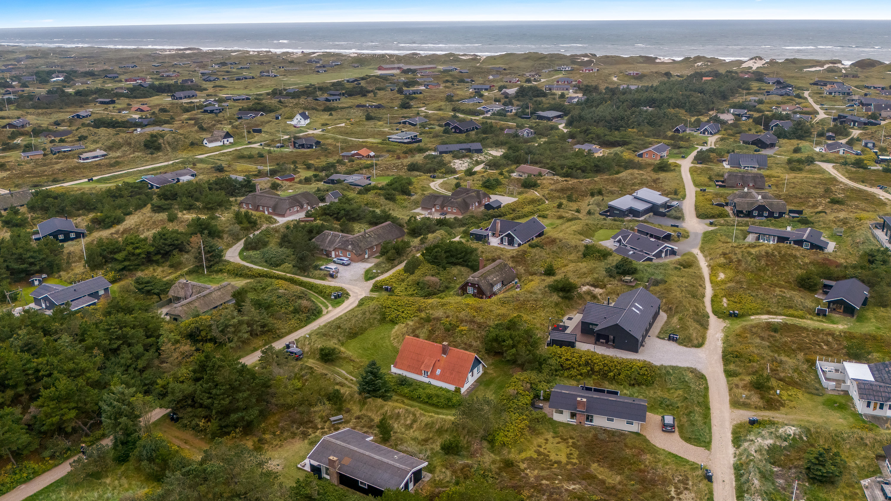 Fremhævet luftfoto billede i fuldskærmstilstand. Billede af Krattet 22, Søndervig, 6950 Ringkøbing