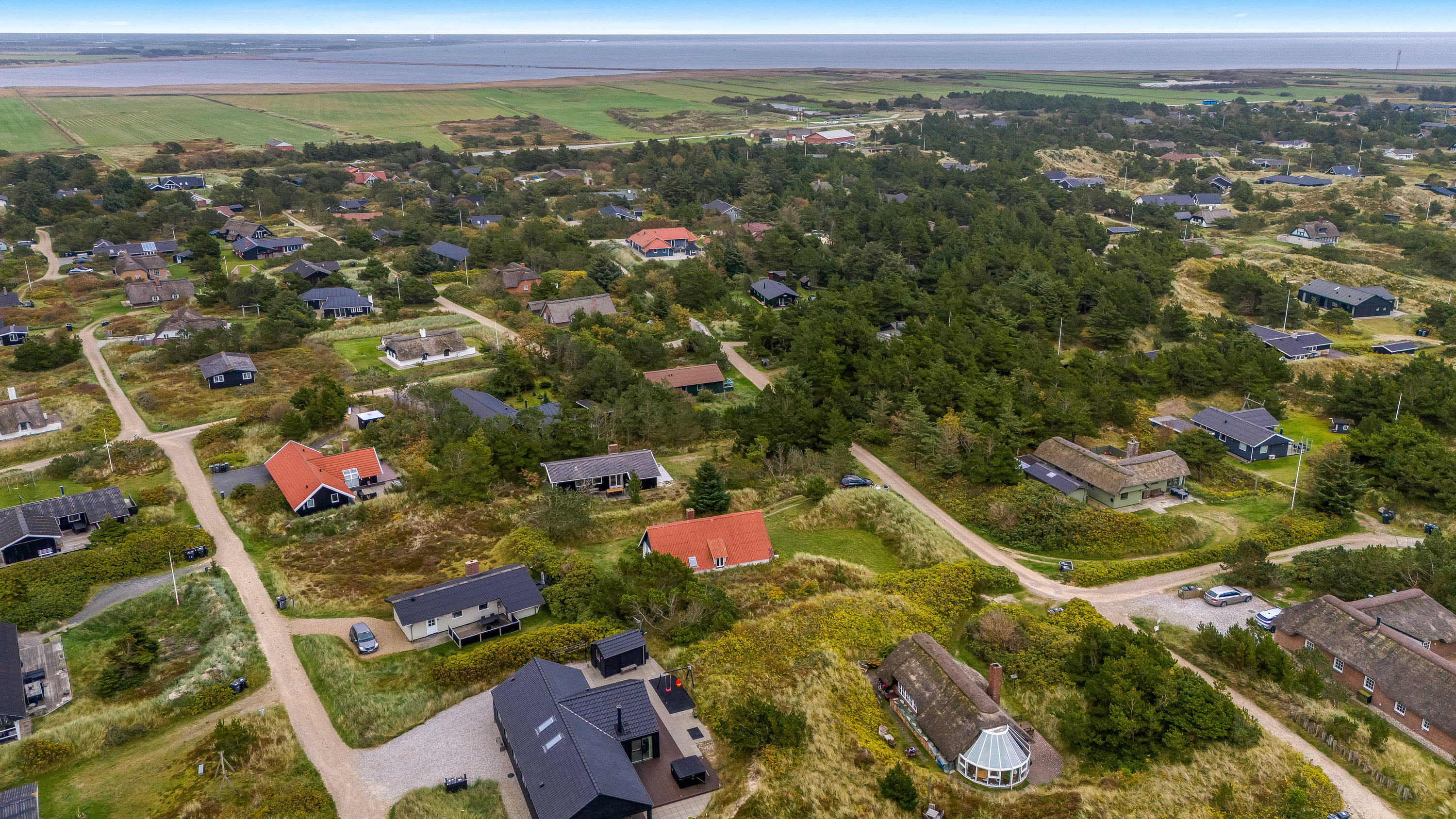 Fremhævet luftfoto billede i fuldskærmstilstand. Billede af Krattet 22, Søndervig, 6950 Ringkøbing