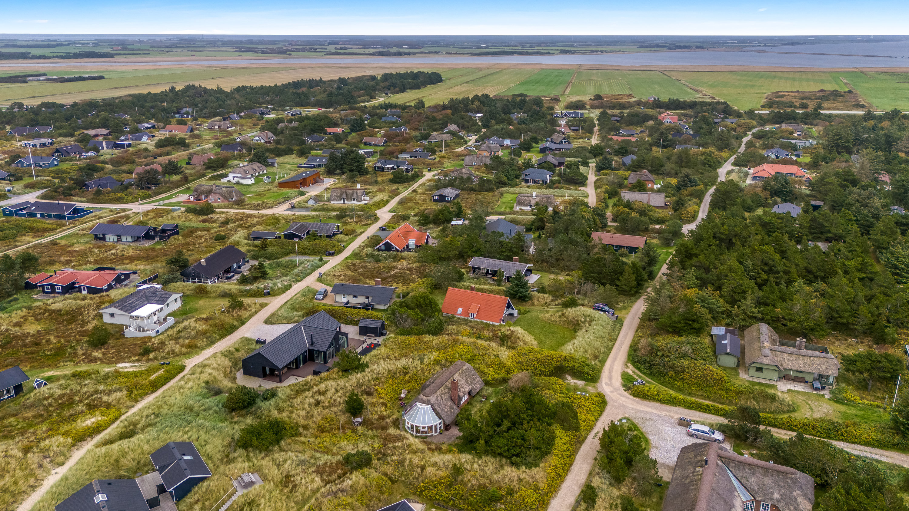 Fremhævet luftfoto billede i fuldskærmstilstand. Billede af Krattet 22, Søndervig, 6950 Ringkøbing