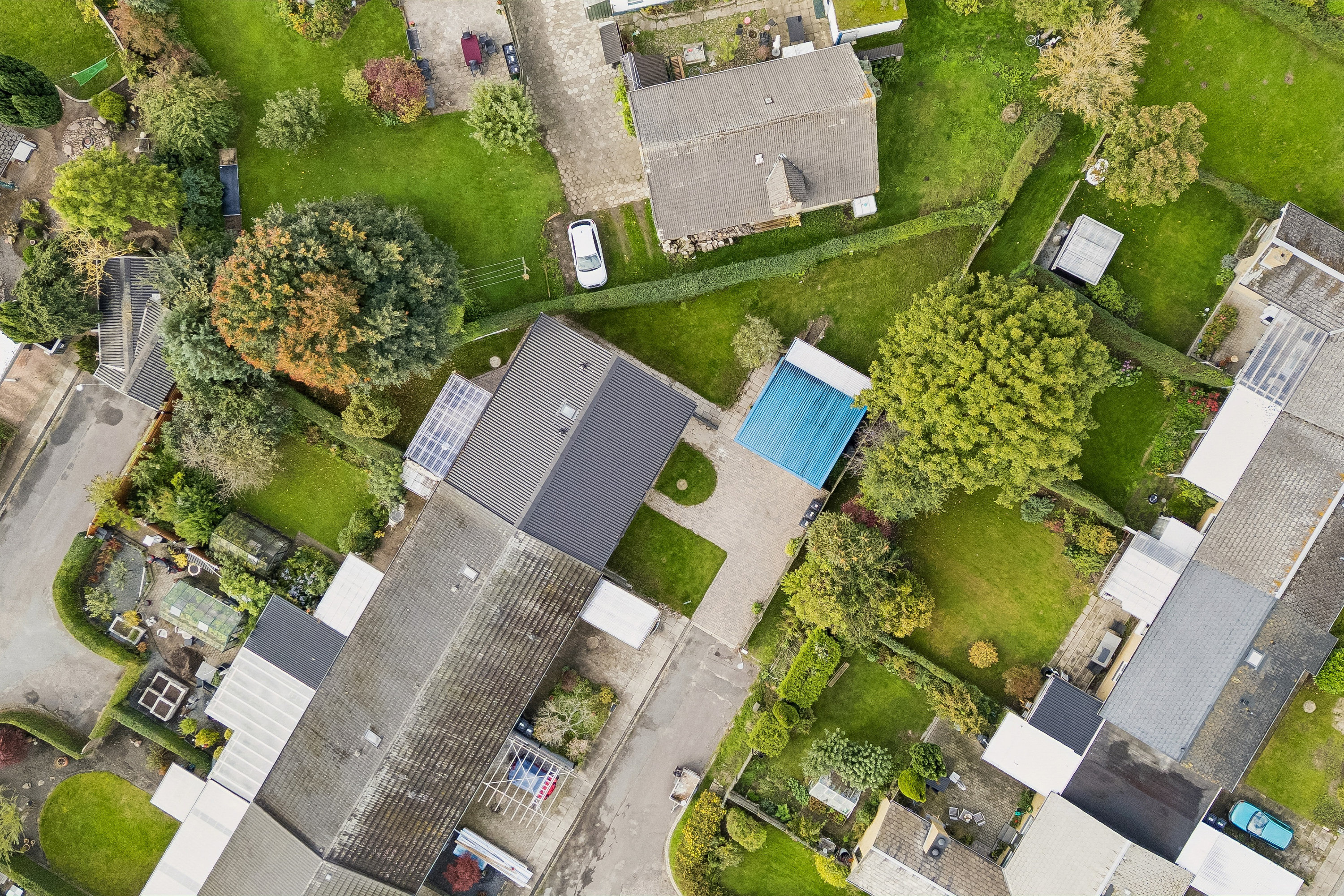 Fremhævet luftfoto billede i fuldskærmstilstand. Billede af Boikenvænget 19, Søhus, 5270 Odense N