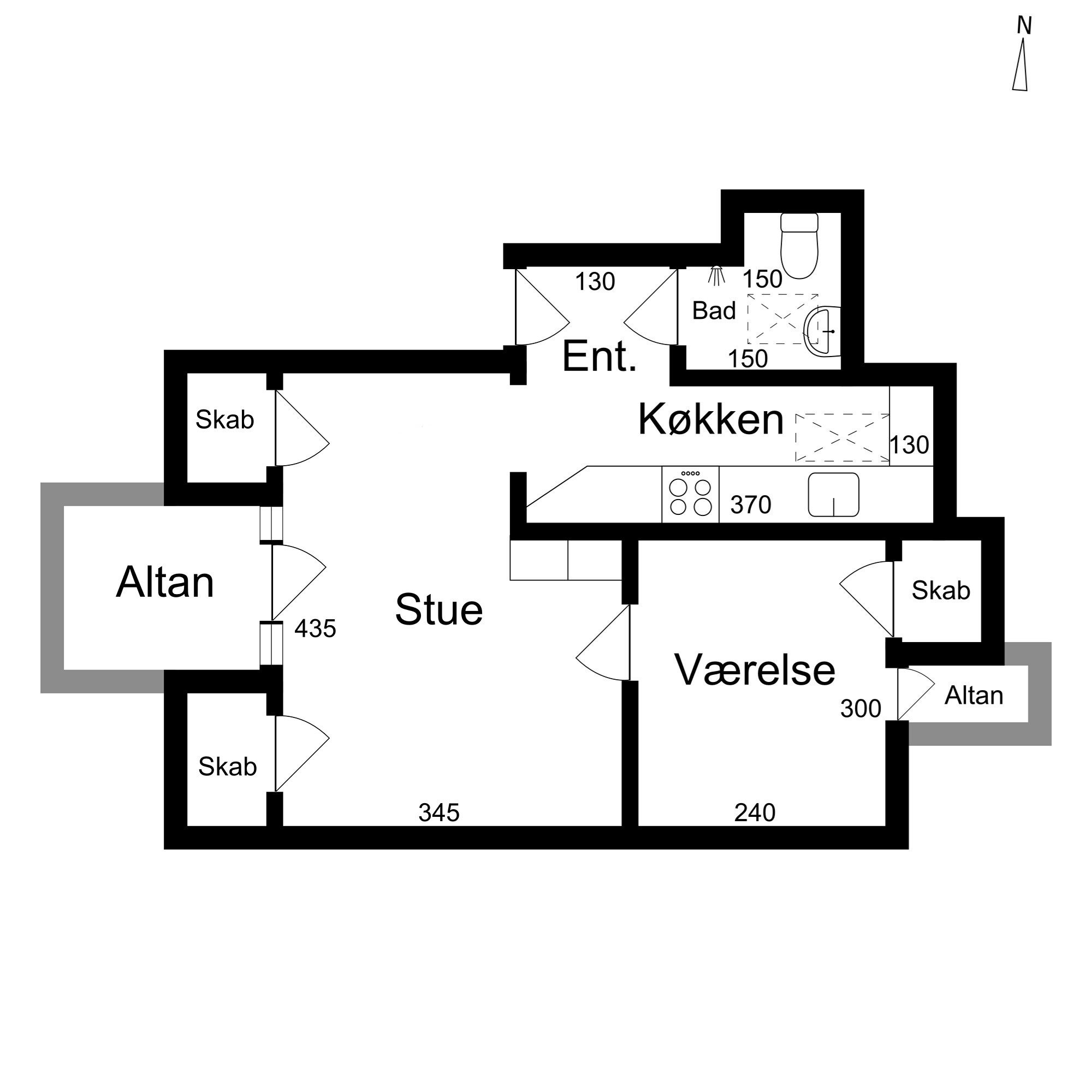 Plantegninger billede af Vestre Fjordvej 32, 4. th., 9000 Aalborg