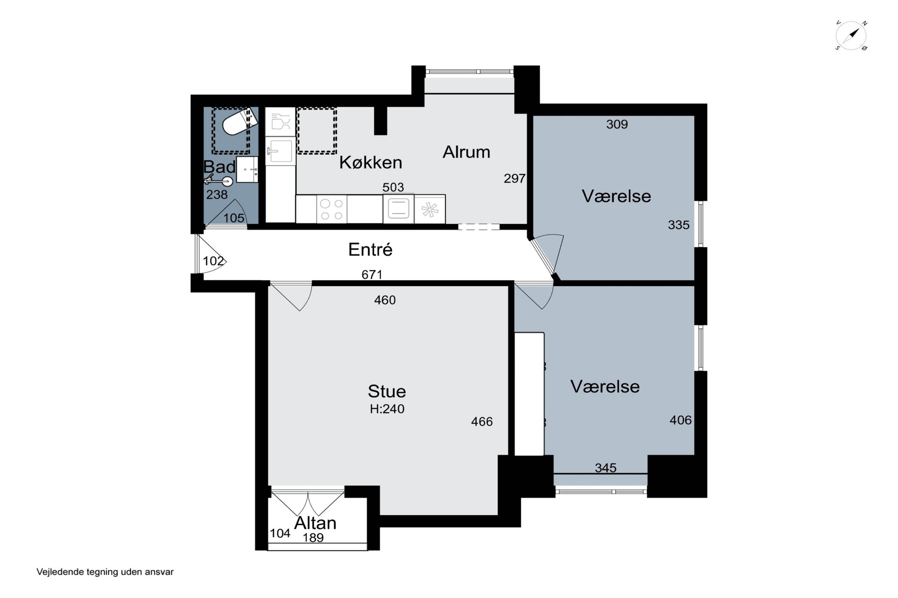 Plantegninger billede af Vestre Ringgade 176, 3. tv., 8000 Aarhus C