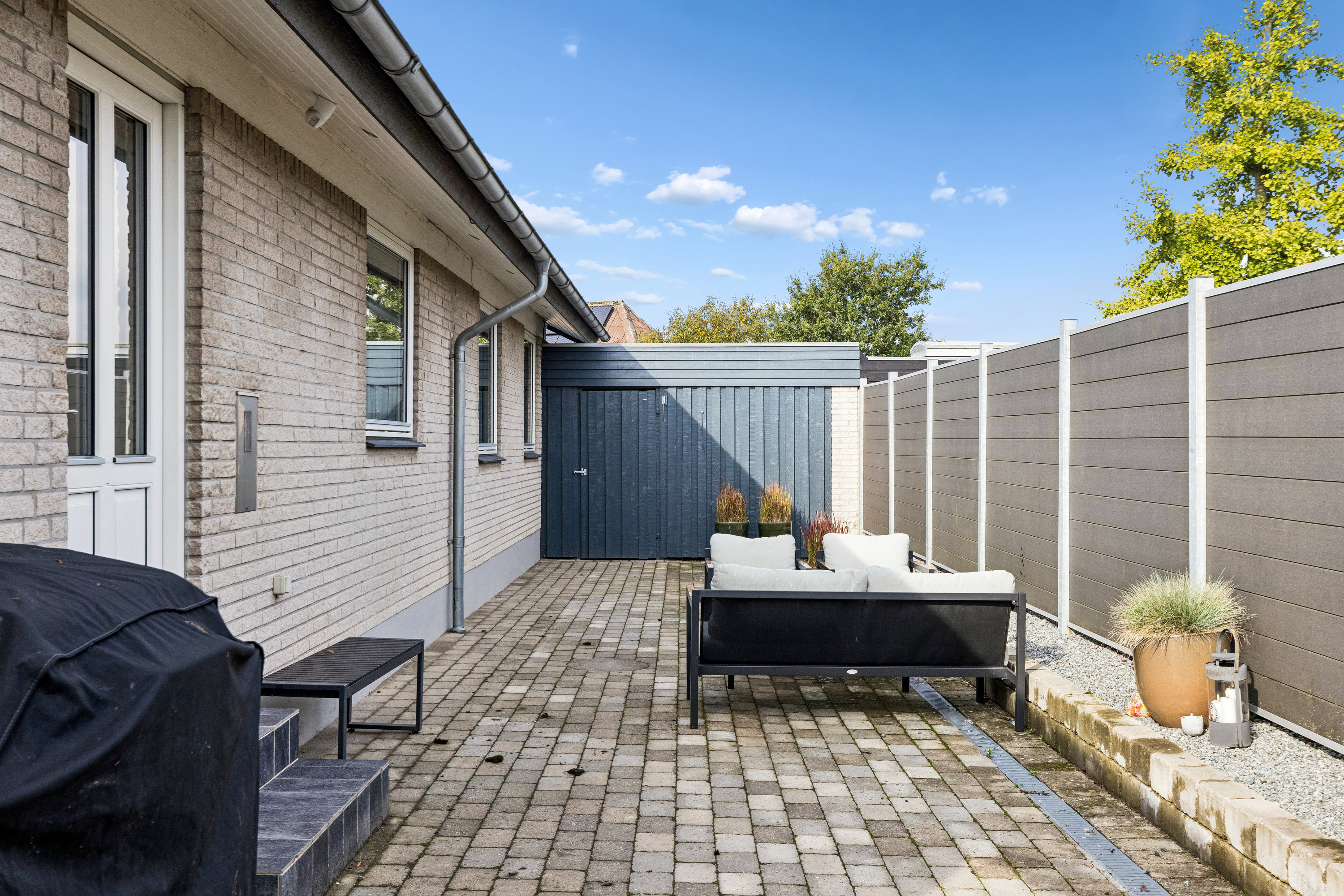 Fremhævet terrasse billede i fuldskærmstilstand. Billede af Bøgevang 2, Felsted, 6200 Aabenraa