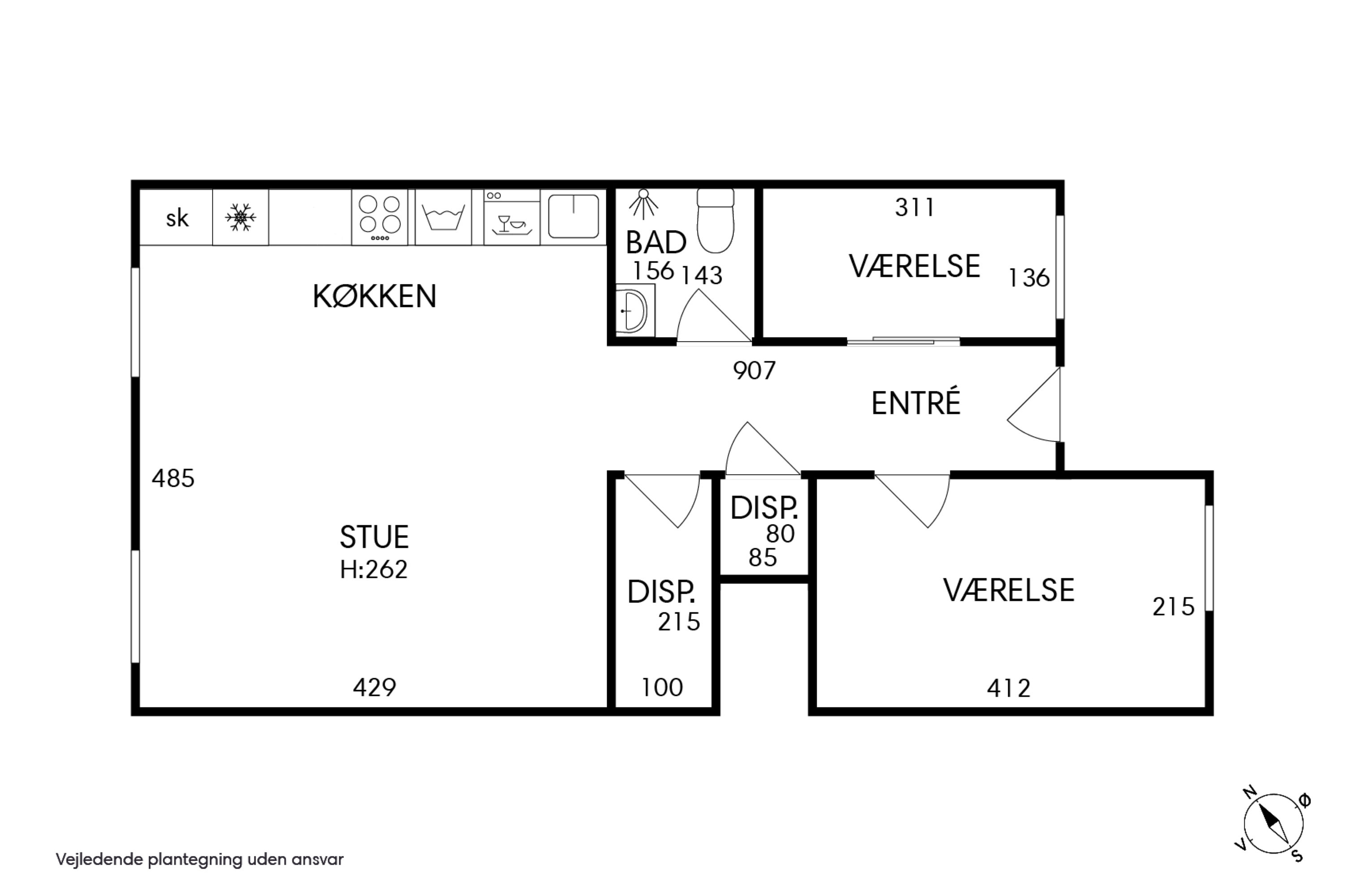 Plantegninger billede af Stubmøllevej 1, 2. 219., 2450 København SV