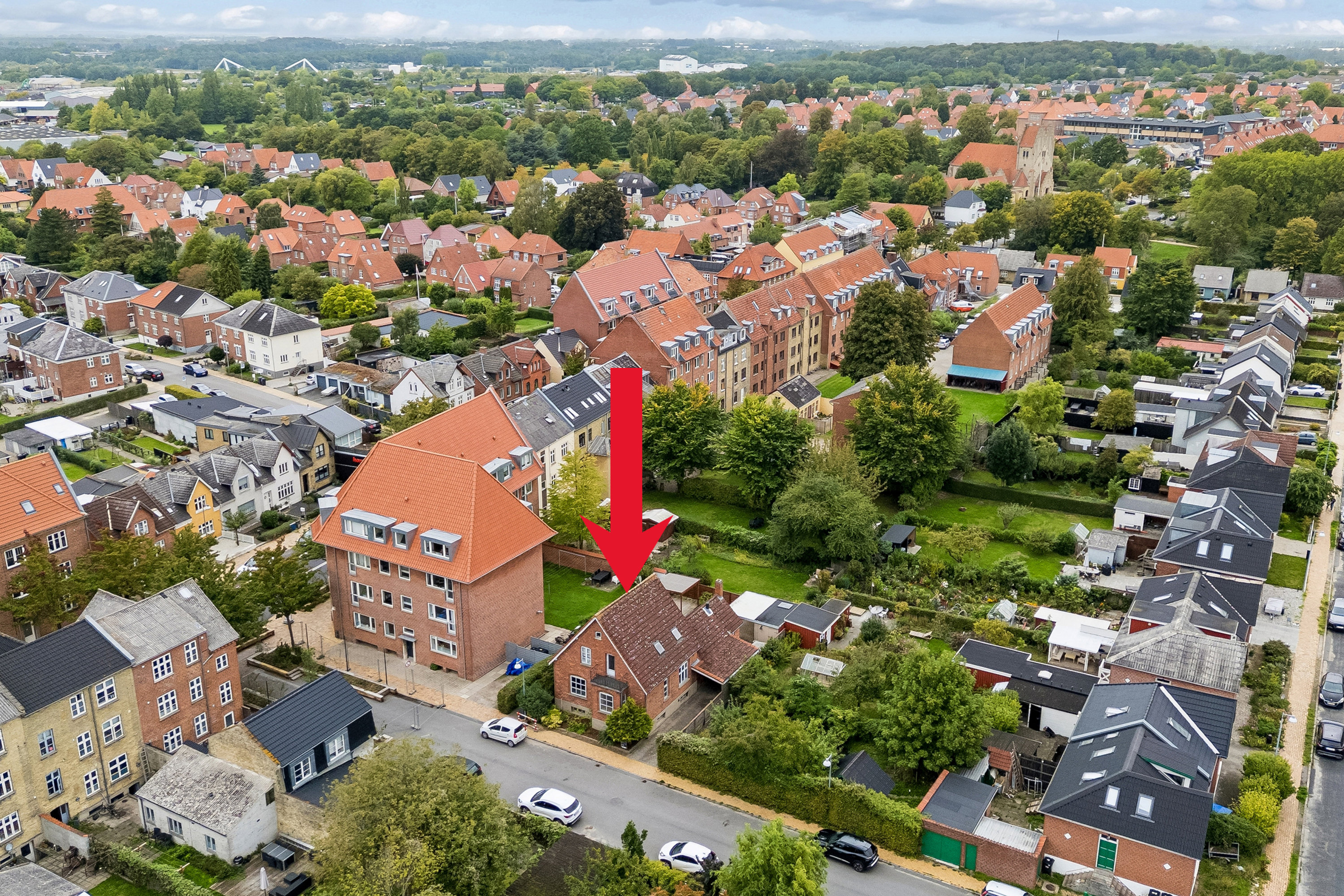 Fremhævet luftfoto billede i fuldskærmstilstand. Billede af Thorbeksgade 4, 5000 Odense C