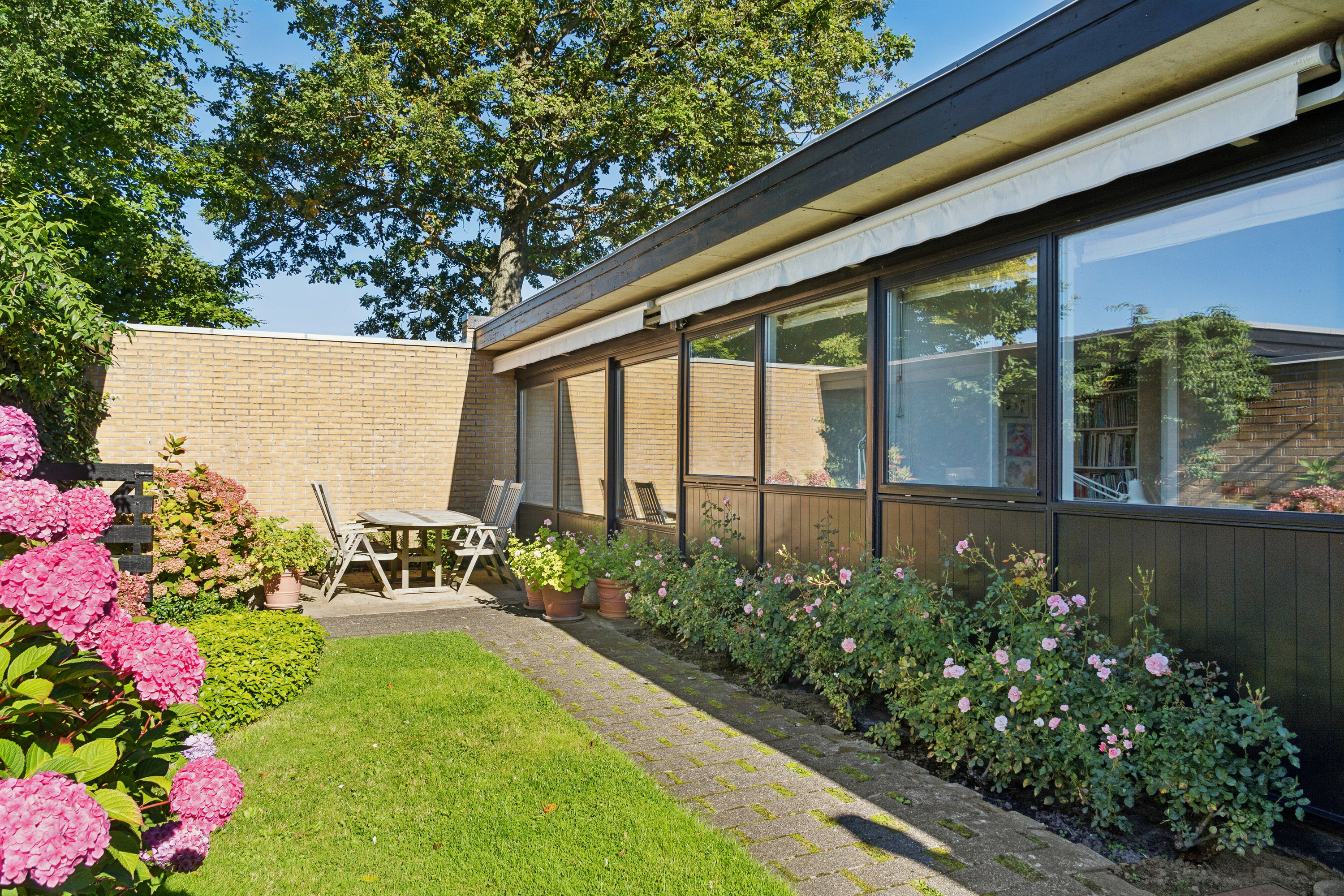 Rækkehus: Set fra haven på Kikhanebakken 71, Gl Holte, 2840 Holte