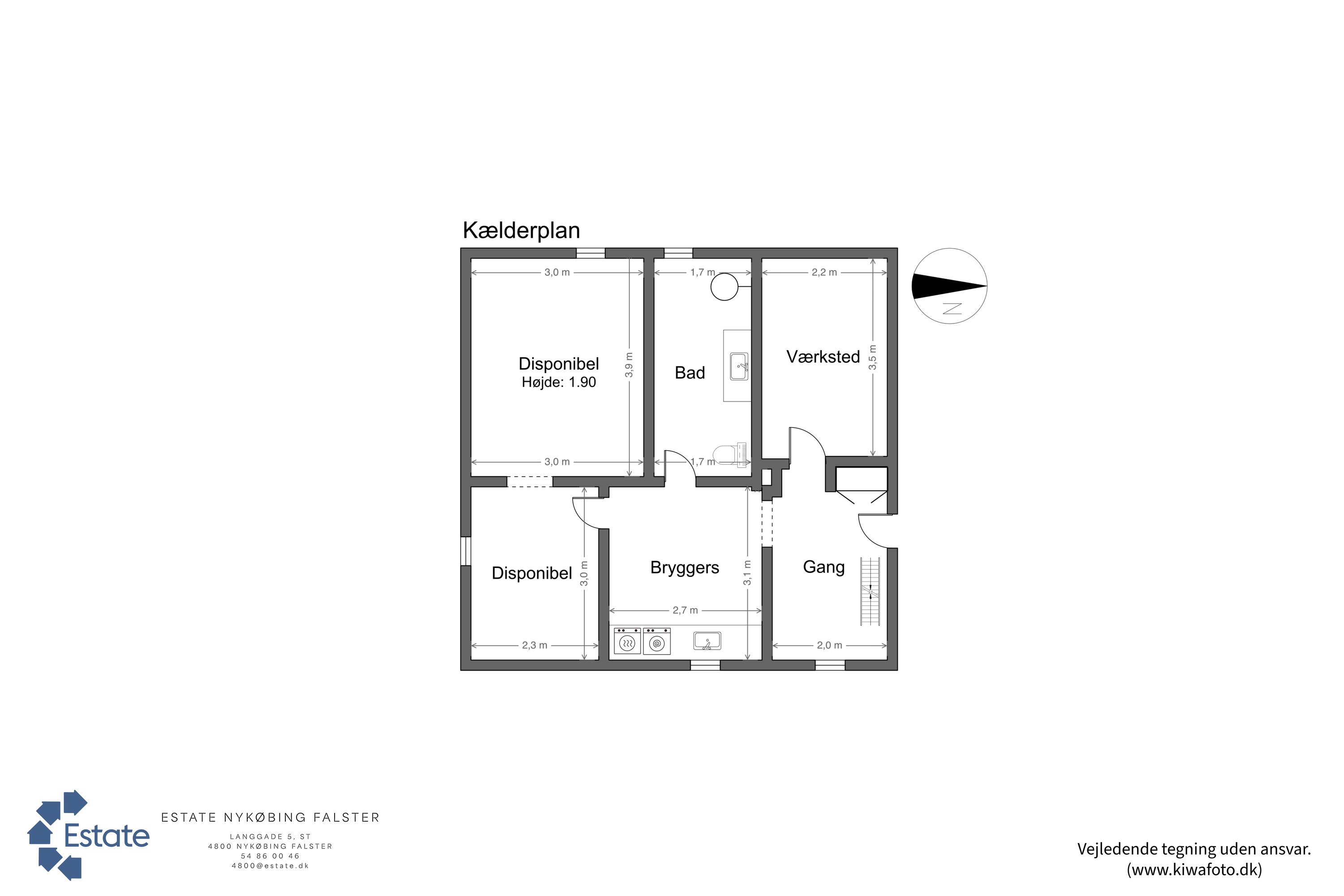 Plantegninger billede af Fuglsangvej 9, Sundby, 4800 Nykøbing F