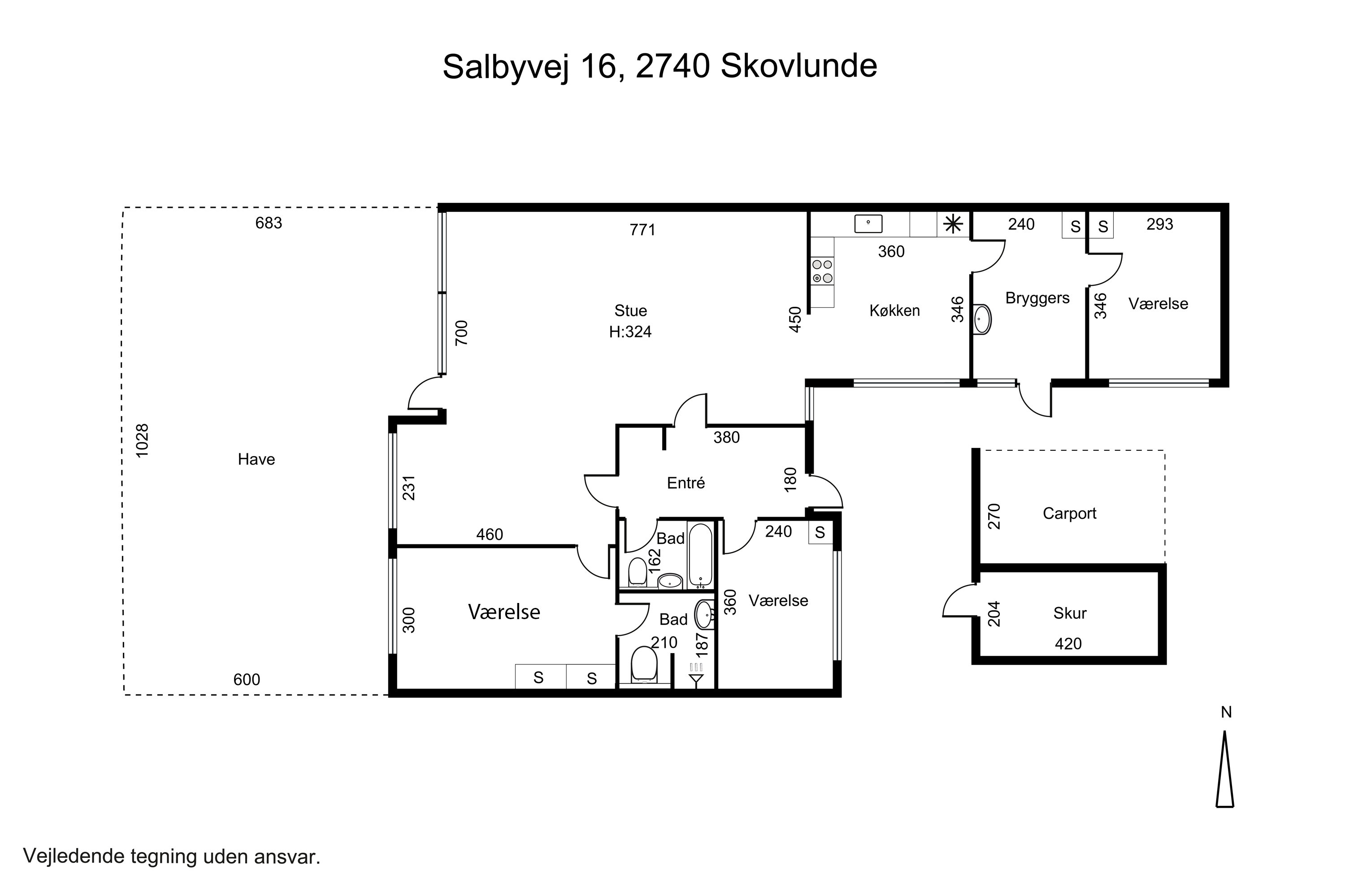 Plantegninger billede af Salbyvej 16, 2740 Skovlunde