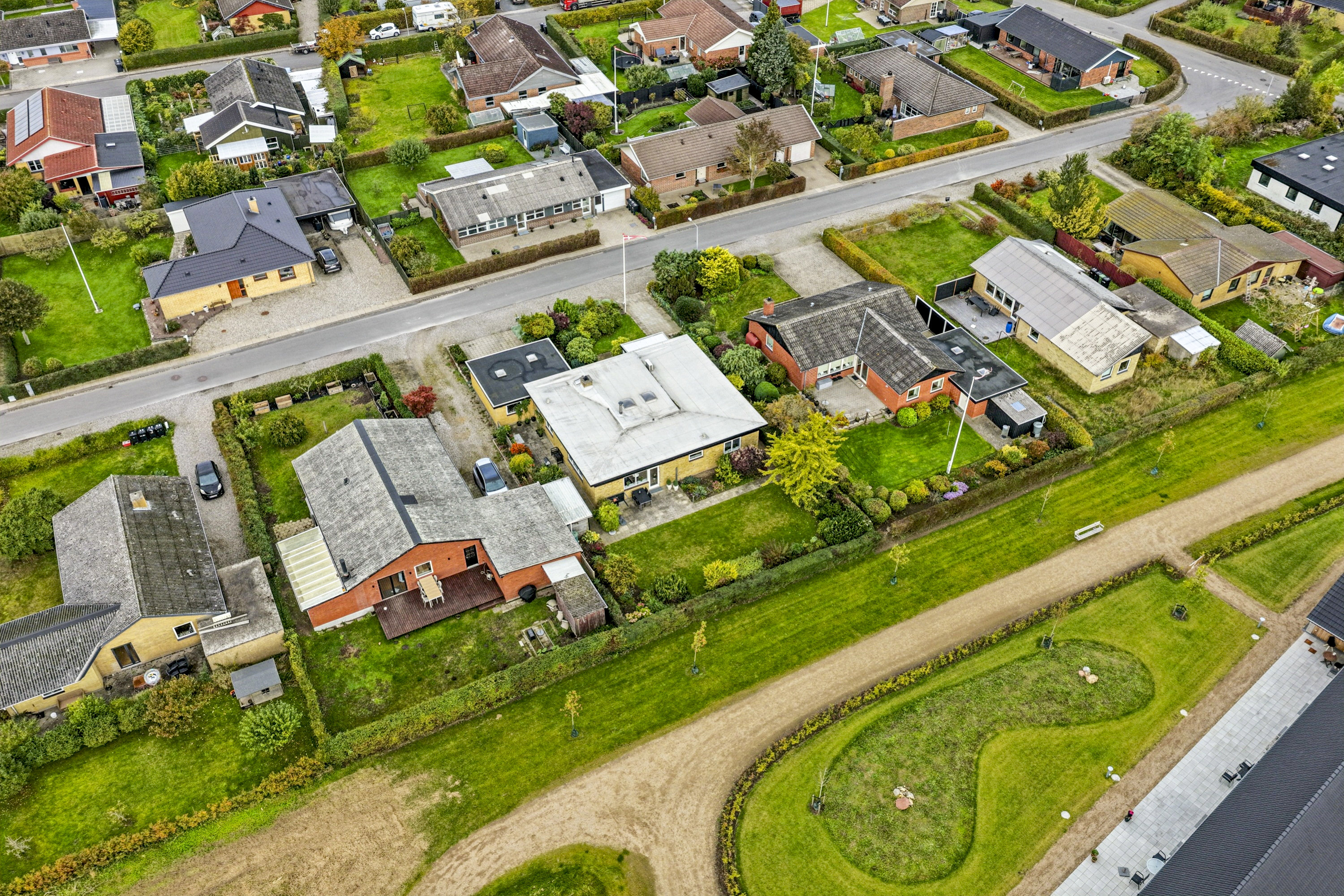Fremhævet luftfoto billede i fuldskærmstilstand. Billede af Grøndalsvej 9, 5350 Rynkeby