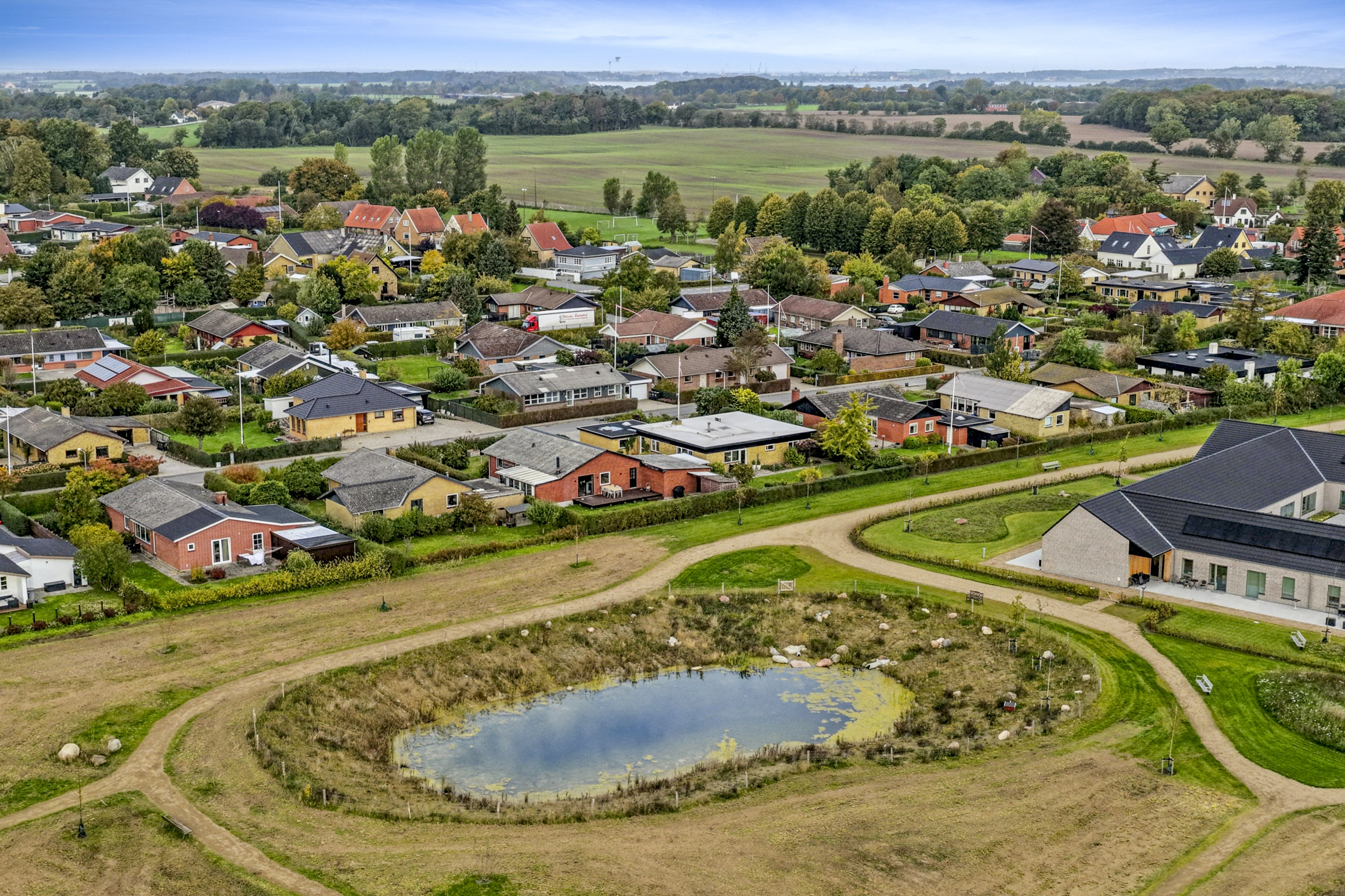 Fremhævet luftfoto billede i fuldskærmstilstand. Billede af Grøndalsvej 9, 5350 Rynkeby