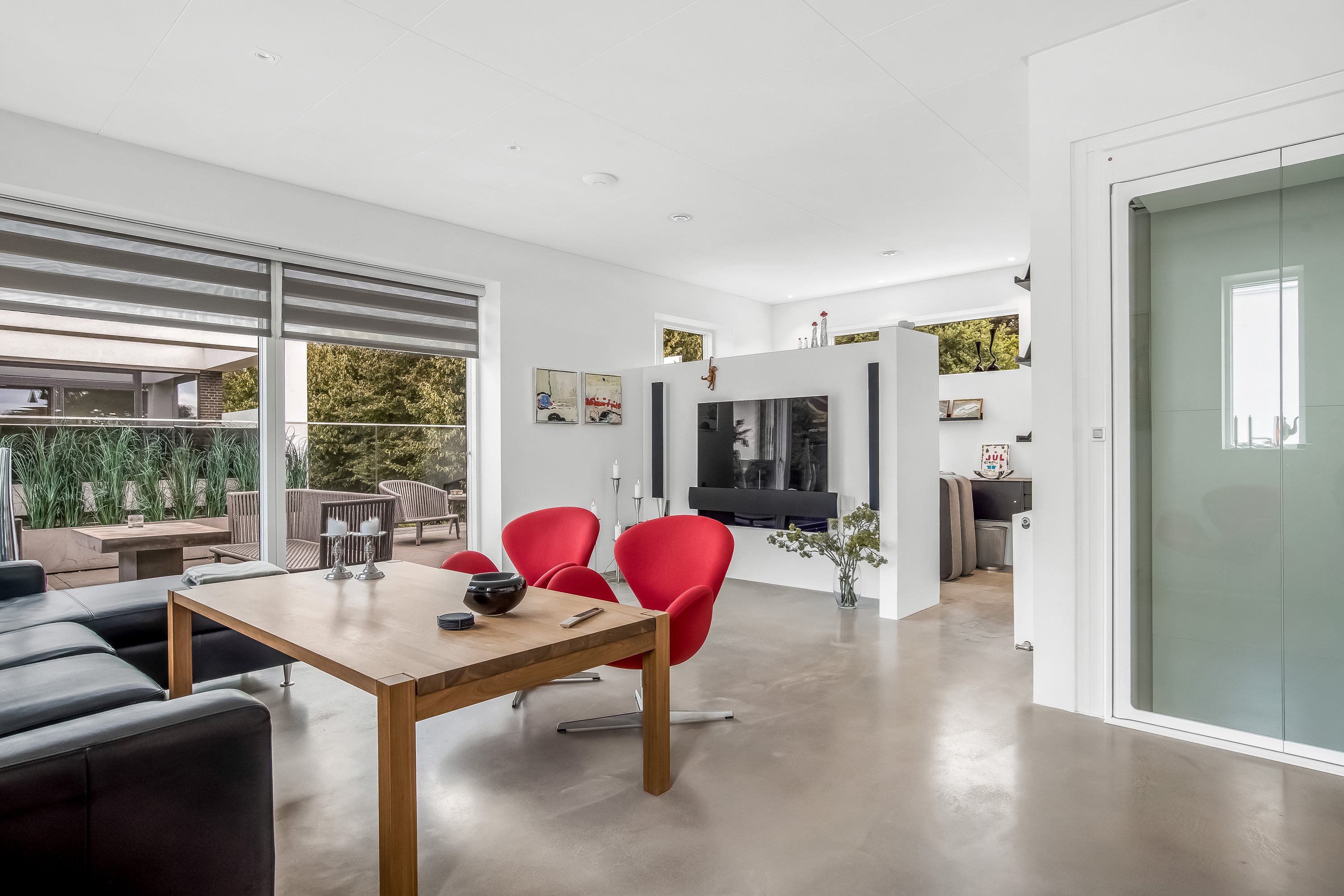 Fremhævet stue billede i fuldskærmstilstand. Billede af Lyngbakken 14D, 7500 Holstebro