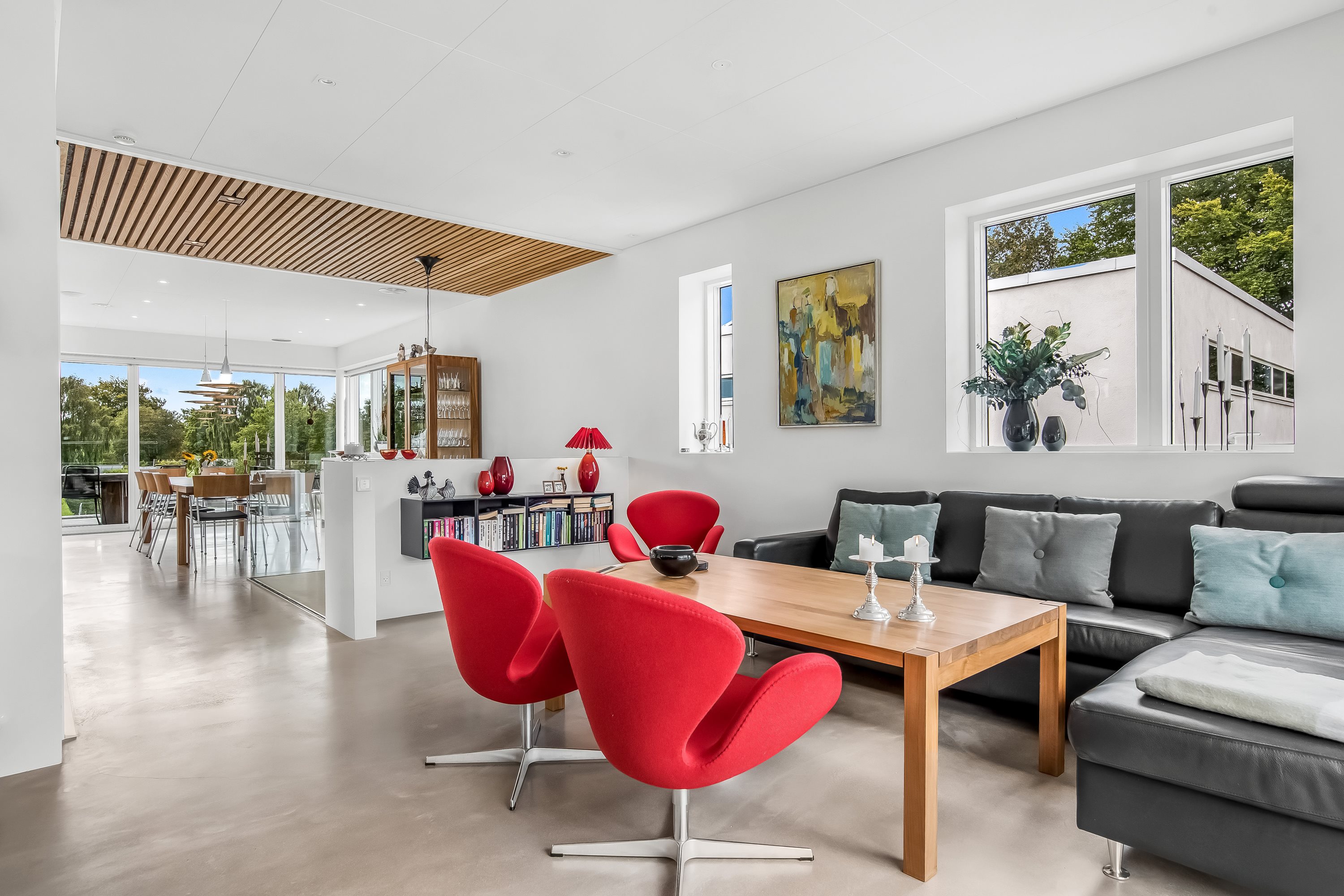 Fremhævet stue billede i fuldskærmstilstand. Billede af Lyngbakken 14D, 7500 Holstebro